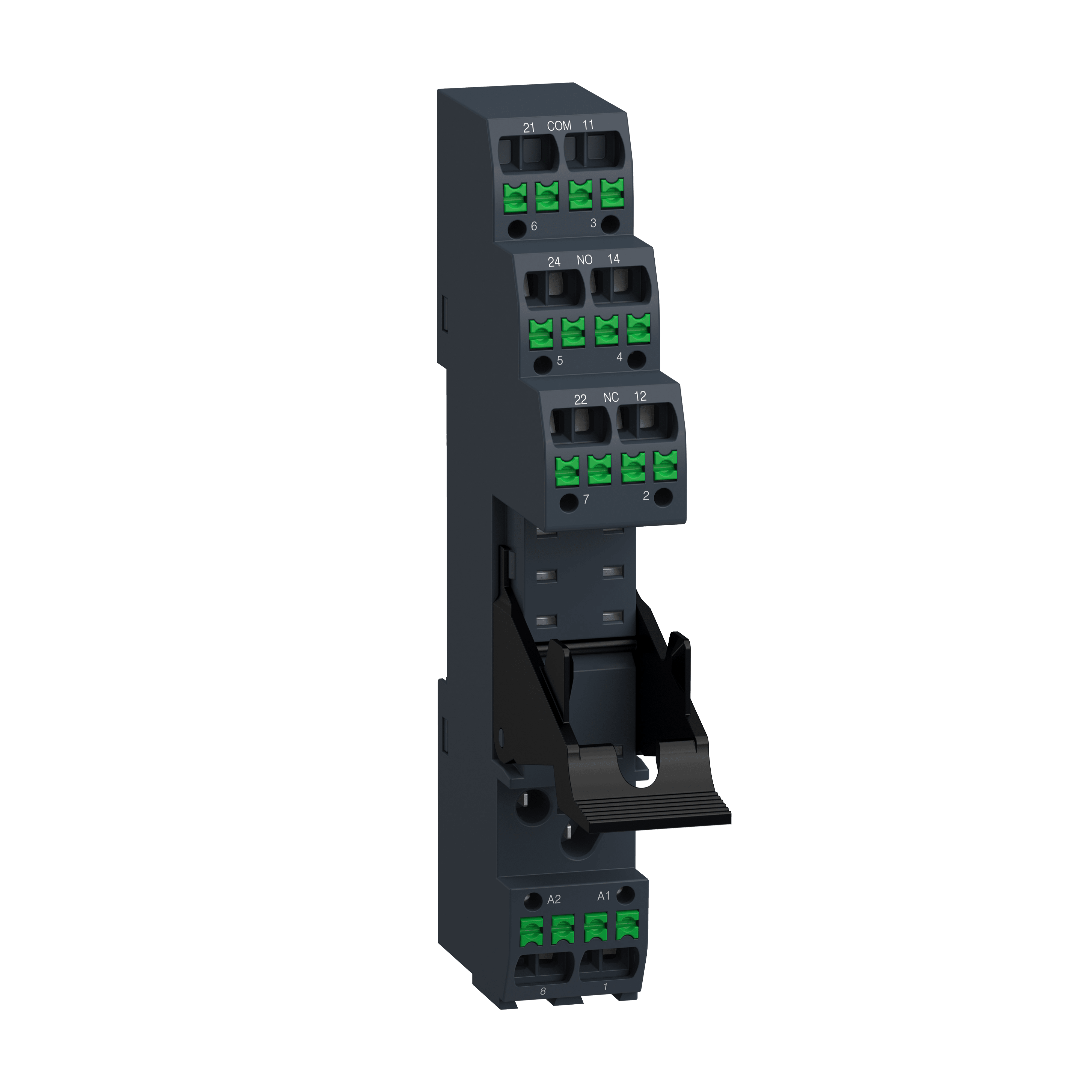 SCHNEIDER ELECTRIC - Base push-in RSZ con staffa di mantenimento, 10 A , per relè RSB2
