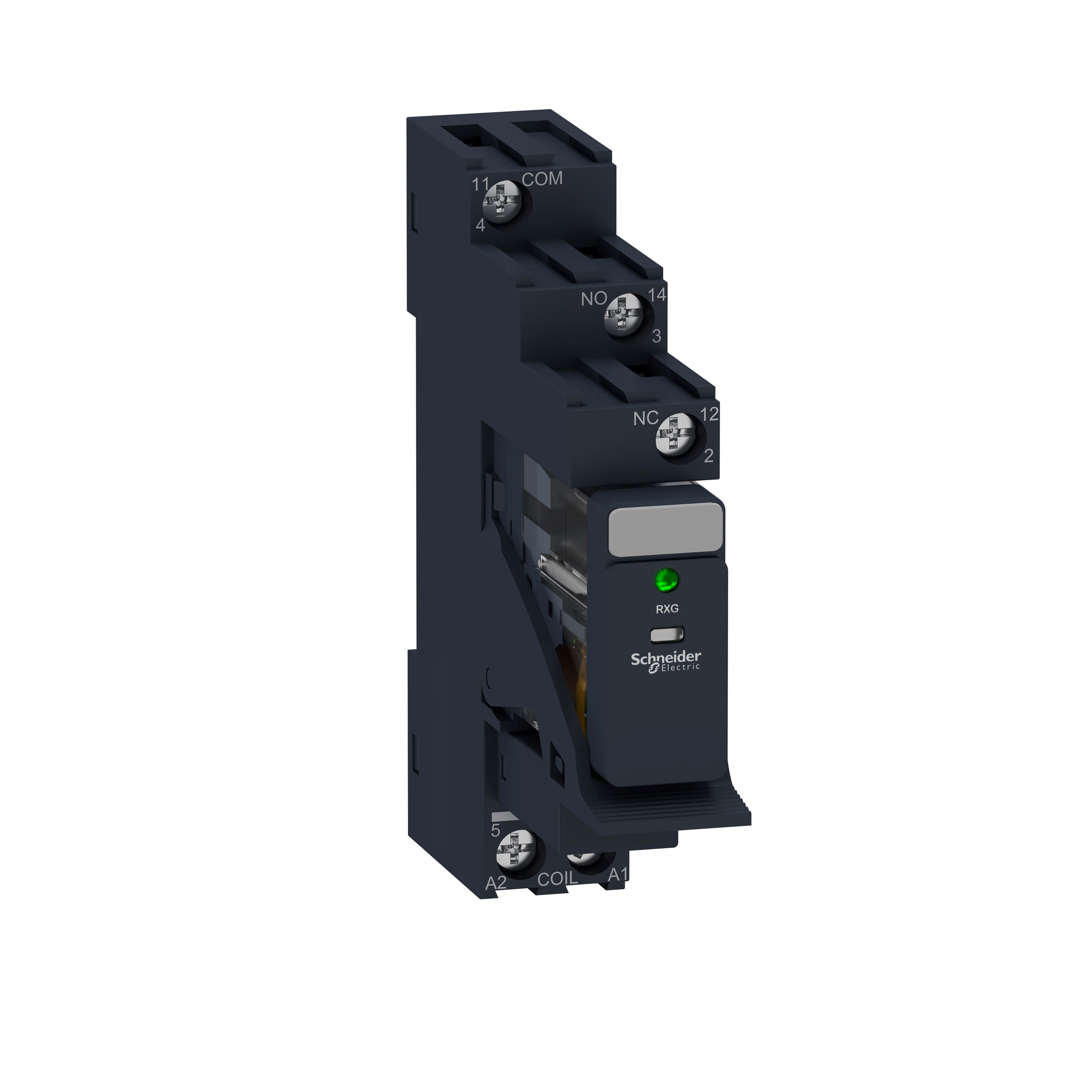 SCHNEIDER ELECTRIC - Relè RXG con LED , pre-montato con base-1NC/NO 10A 24VDC + diodo RXG13BDPV