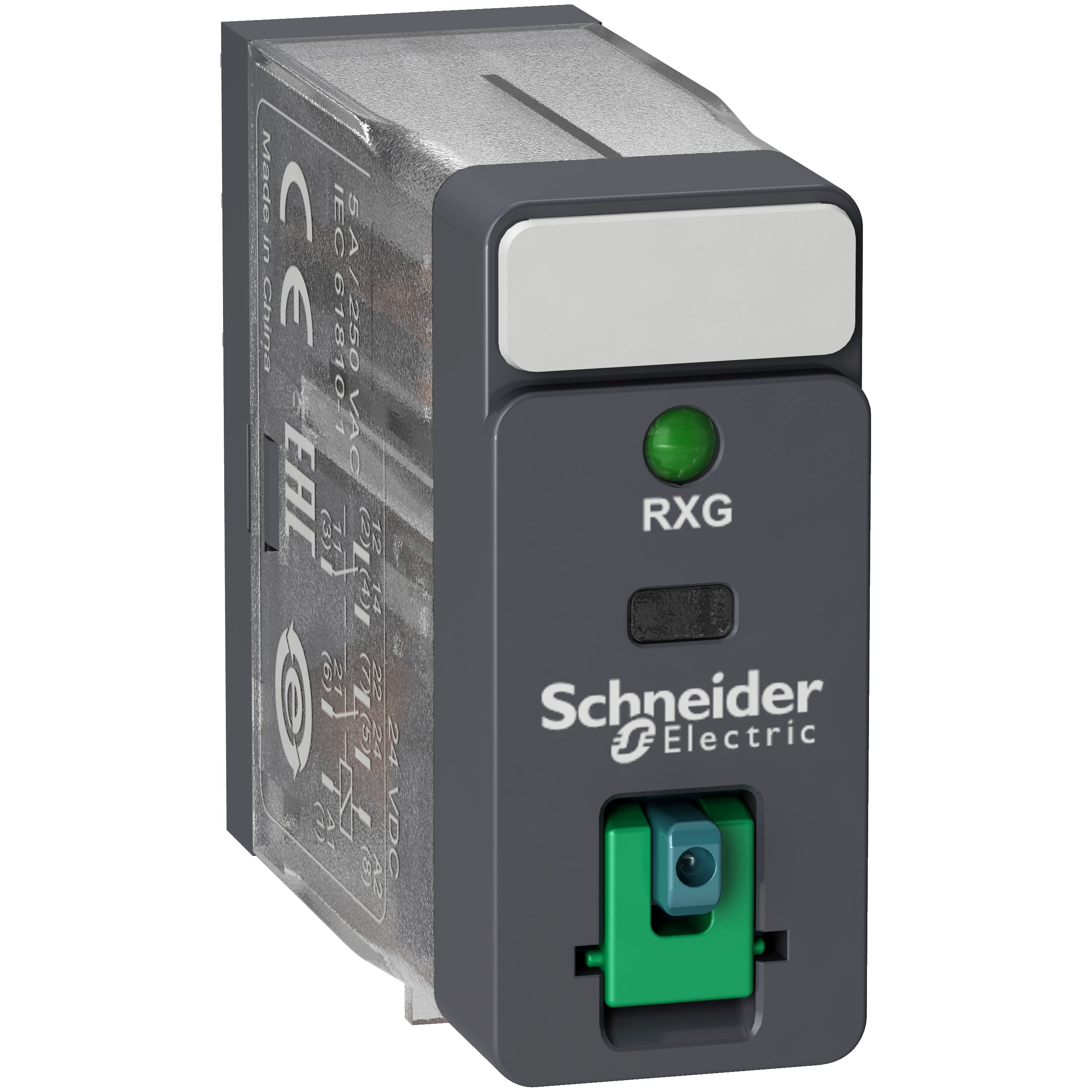 SCHNEIDER ELECTRIC - Relè interfaccia Harmony RXG - 2 NC/NO standard - 12 VDC - 5 A - con LED e pulsante di test