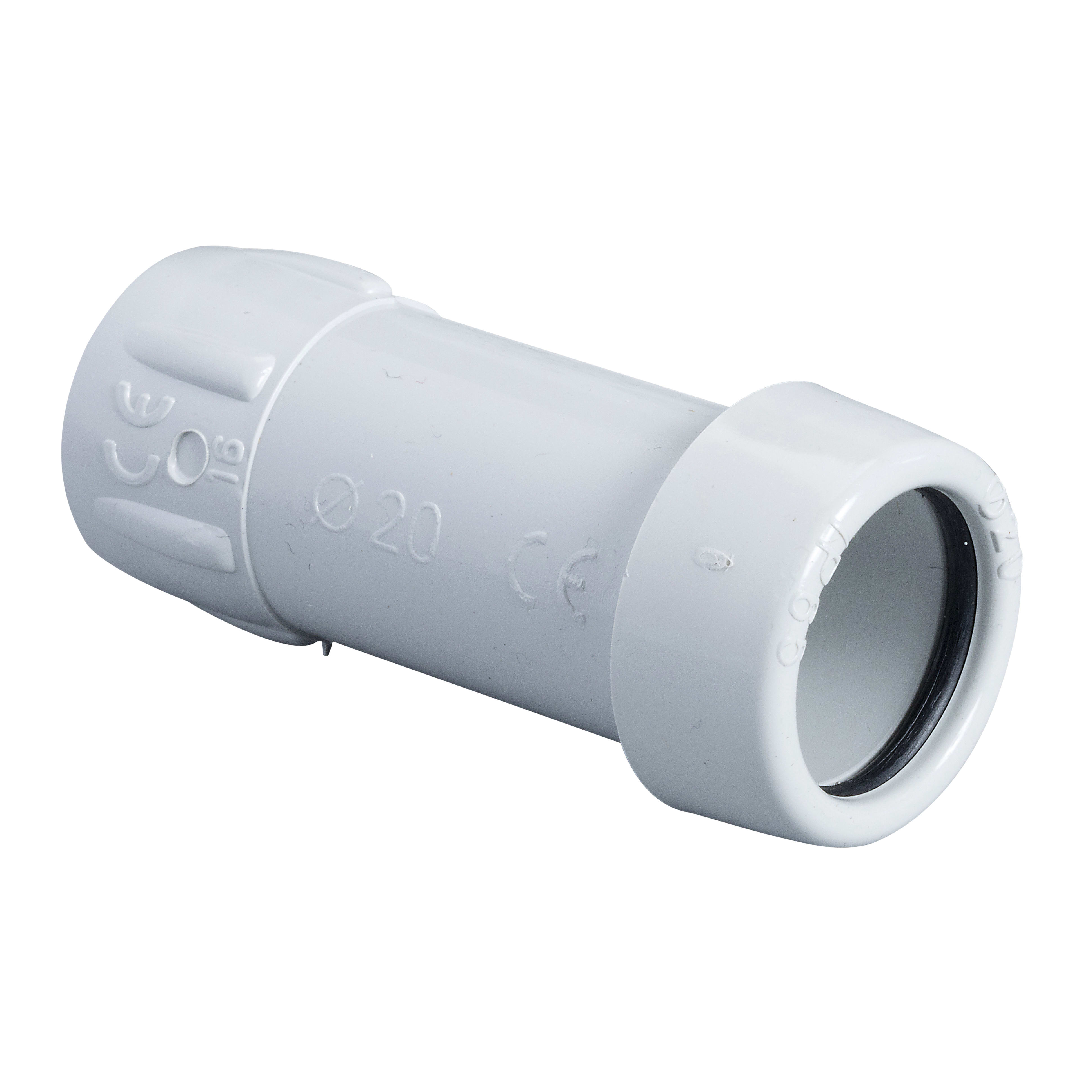 SCHNEIDER ELECTRIC - Raccordo tubo guaina, Mureva Tube & Fix, Tubafroid, RTGP20, IP67, diametro esterno tubi 20mm, diametro interno guaine 16mm  - [prezzo per 100 pz]