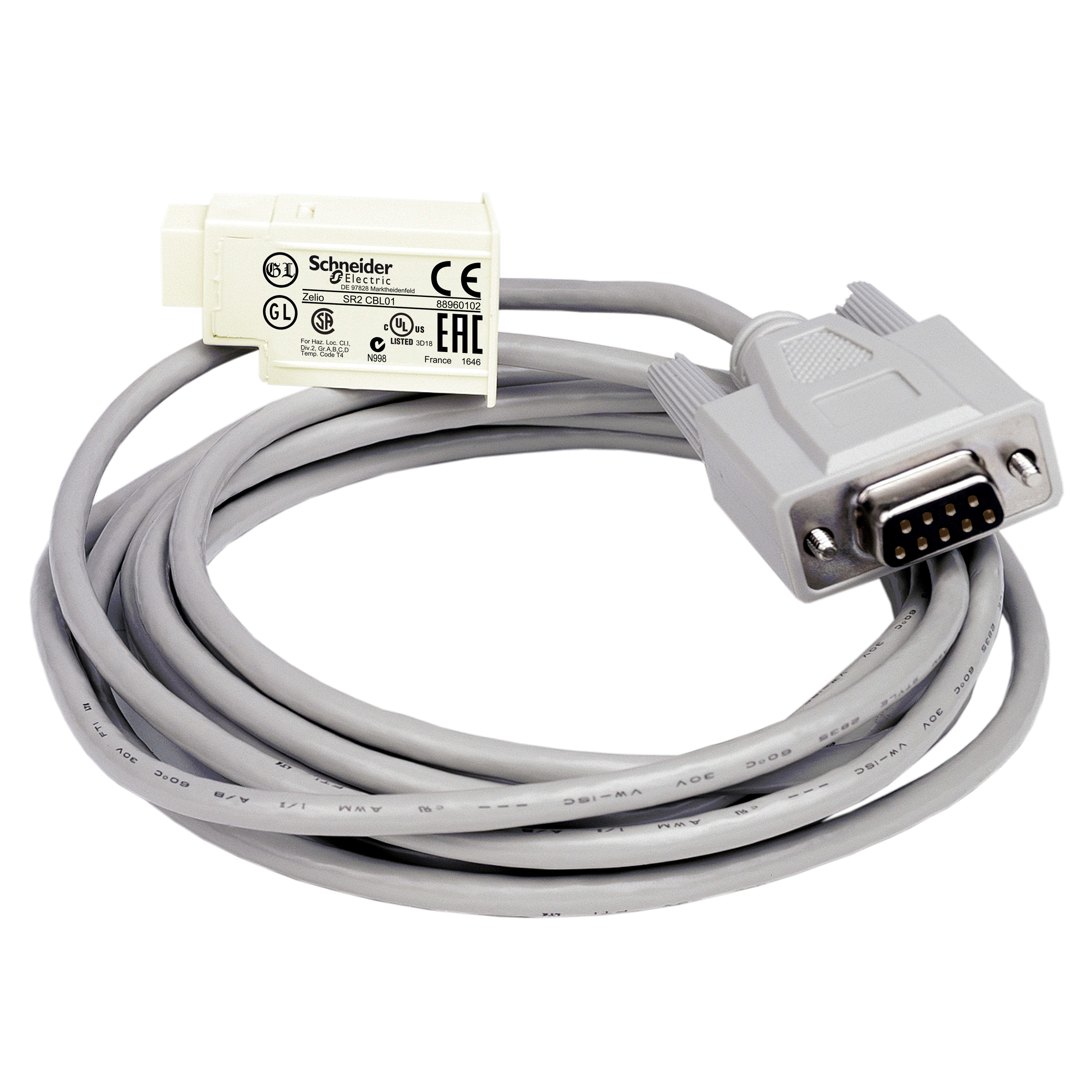 SCHNEIDER ELECTRIC - Cavo di connessione PC SUB-D a 9 pin - Per Smart relay Zelio Logic - 3 m