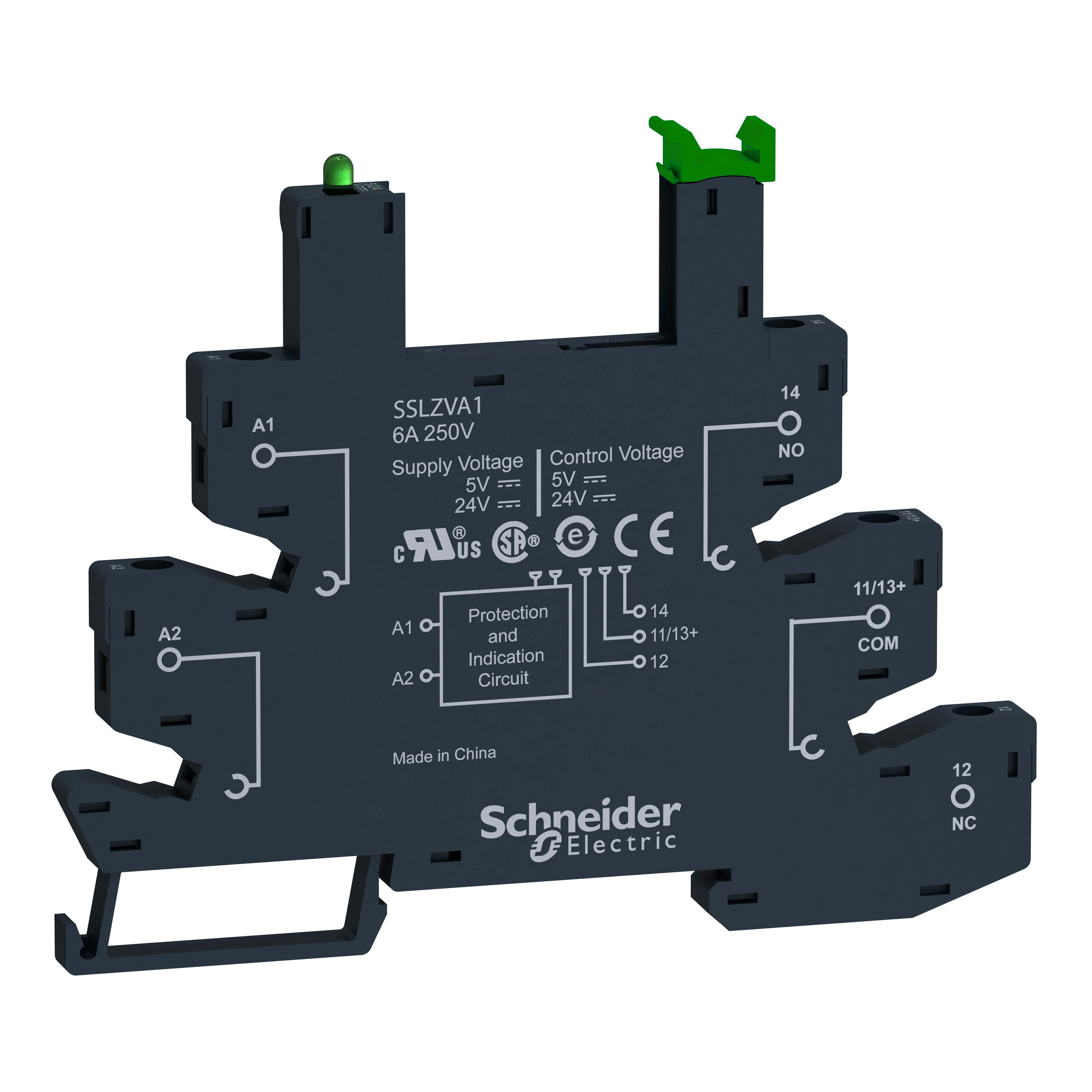 SCHNEIDER ELECTRIC - Base SSL - 6 A - 5/24 VDC - morsetto a vite - per relè SSL