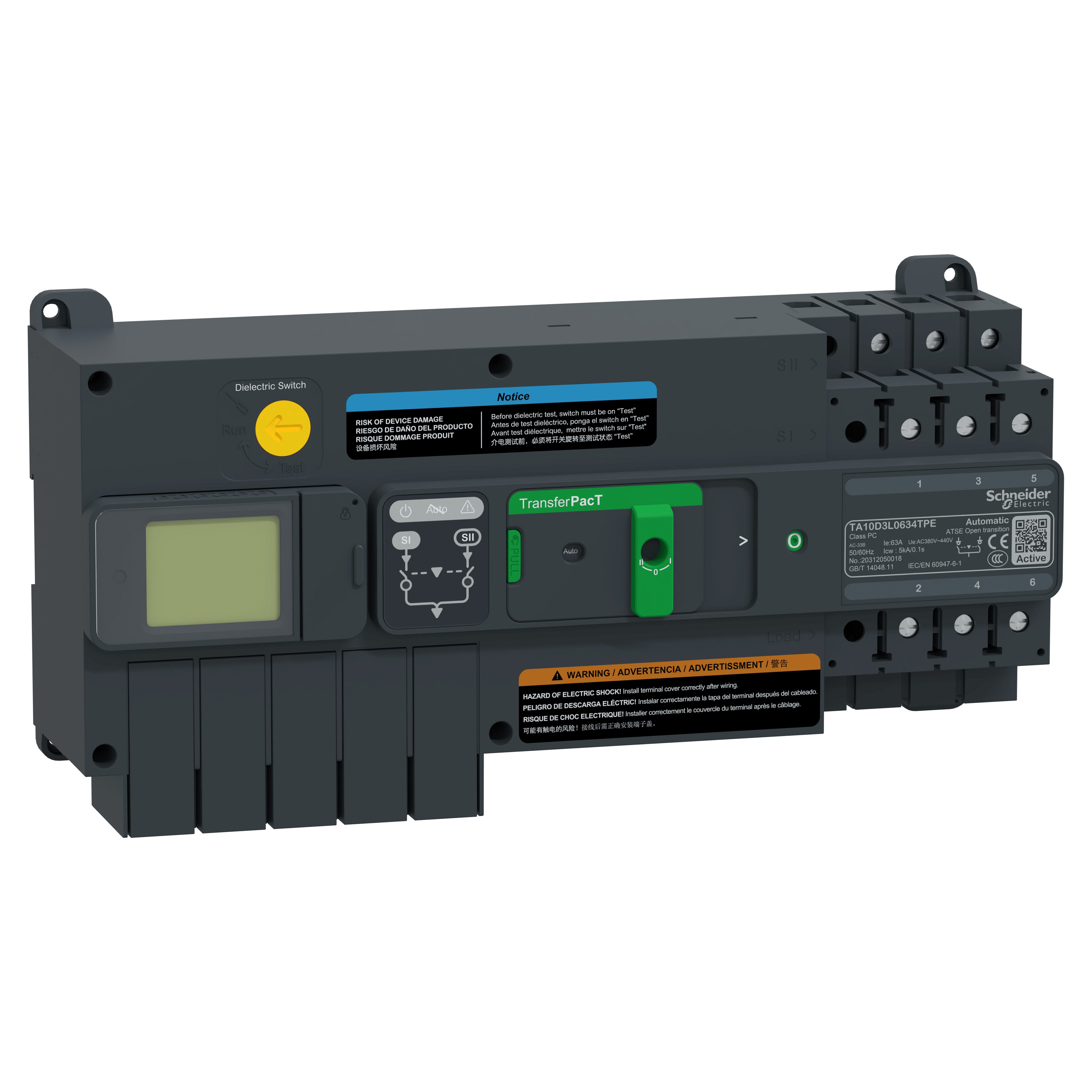 SCHNEIDER ELECTRIC - TransferPacT Active automatic63A 400V 3P