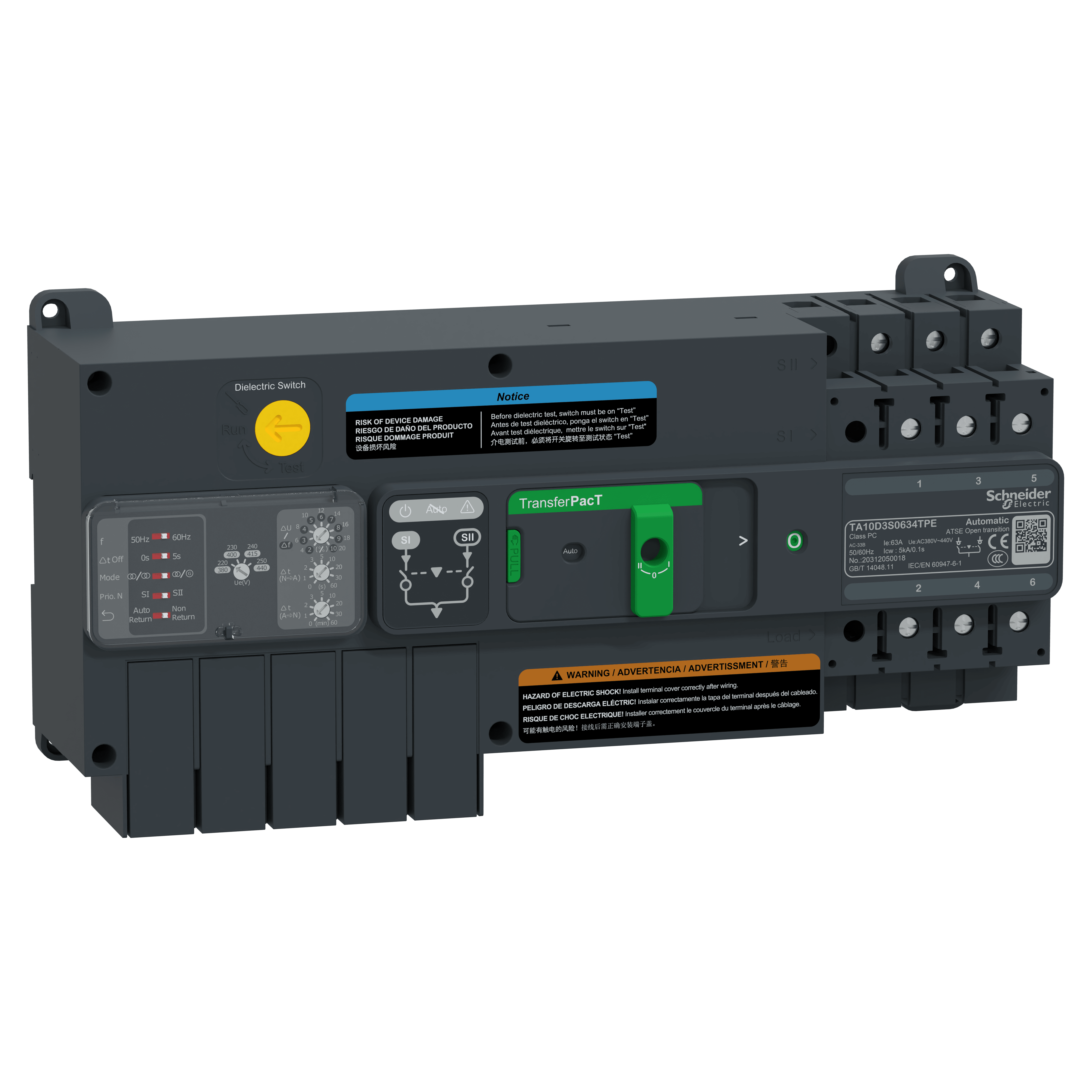 SCHNEIDER ELECTRIC - TransferPacT automatic 63A 400V 3P