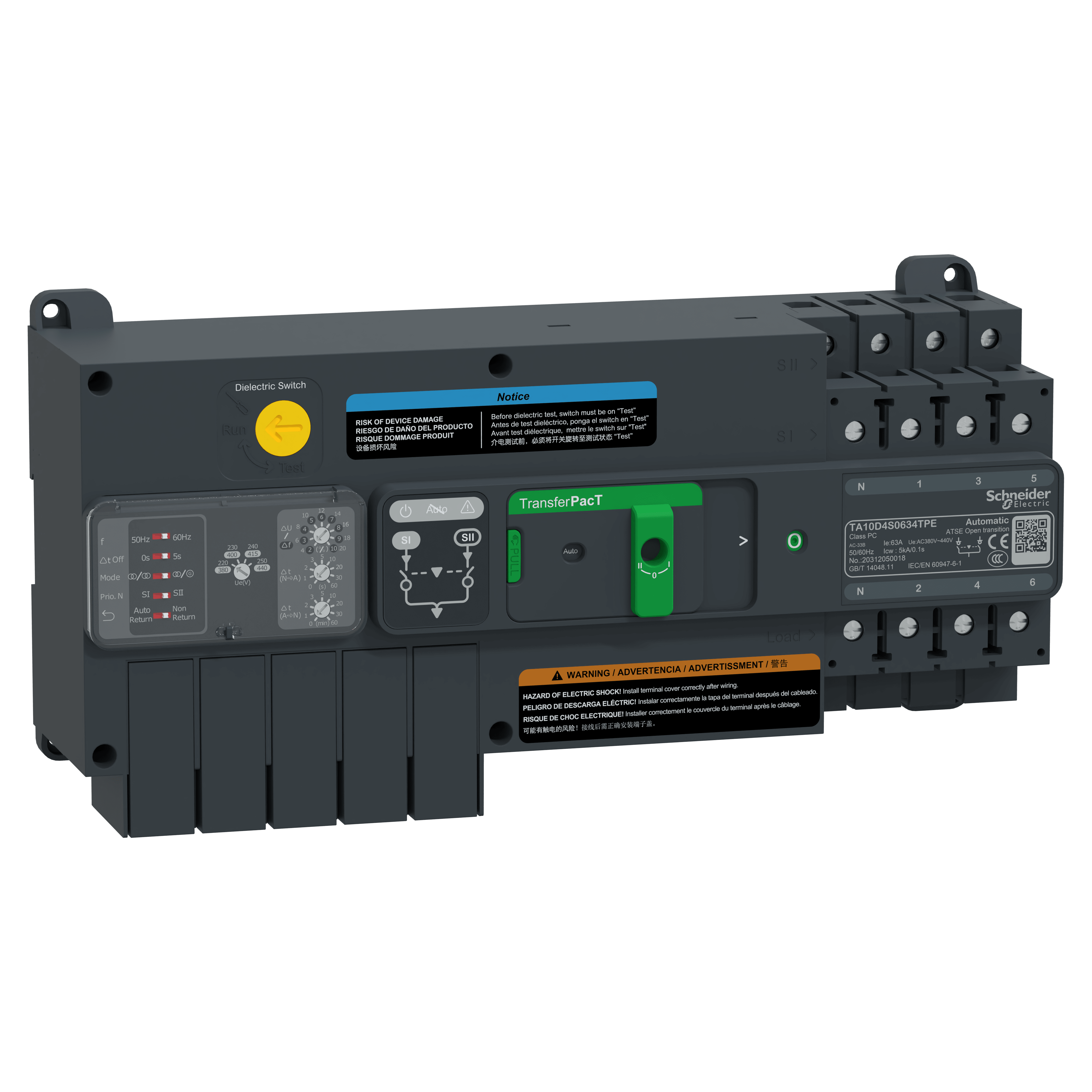 SCHNEIDER ELECTRIC - TransferPacT automatic 63A 400V 4P