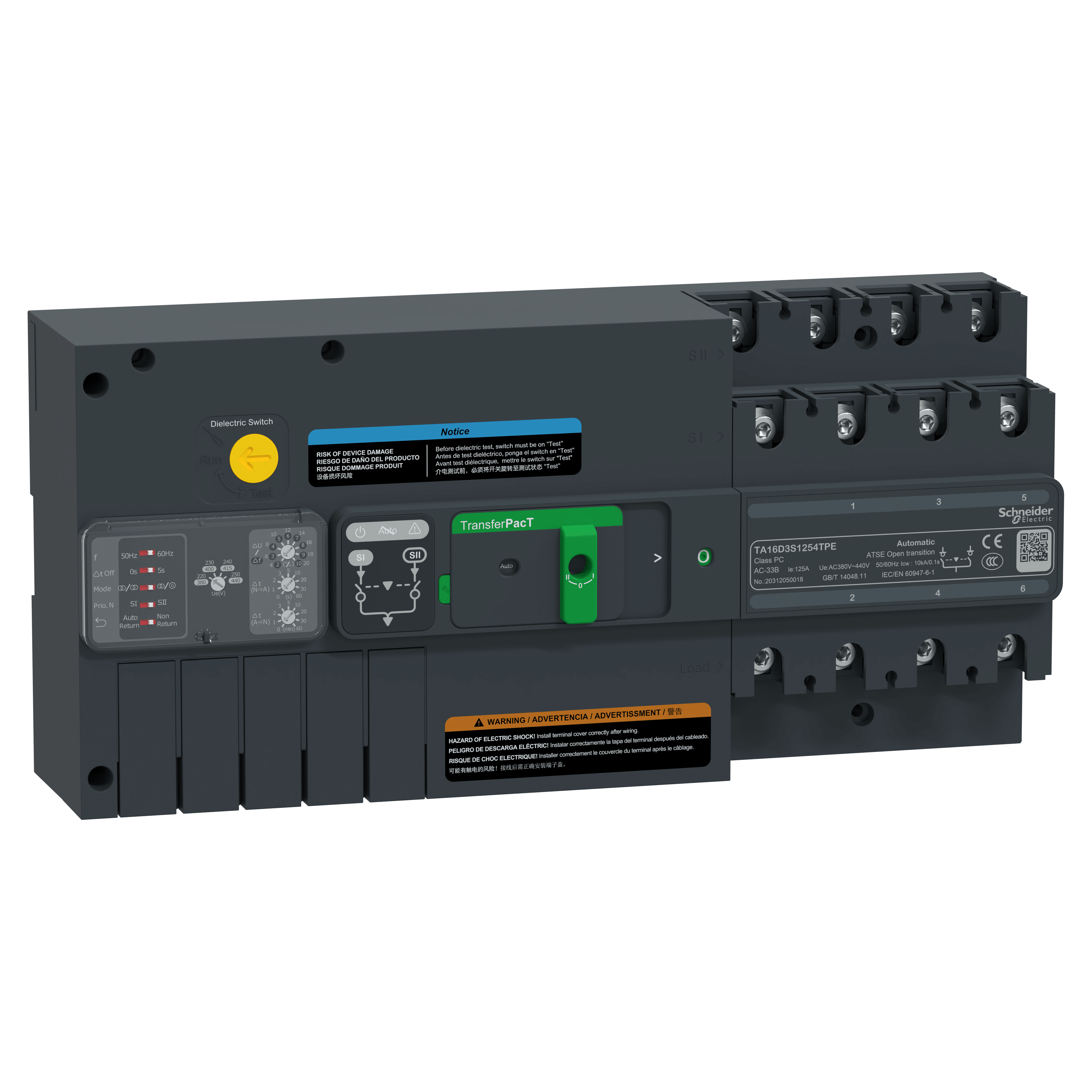 SCHNEIDER ELECTRIC - TransferPacT automatic 125A 400V 3P