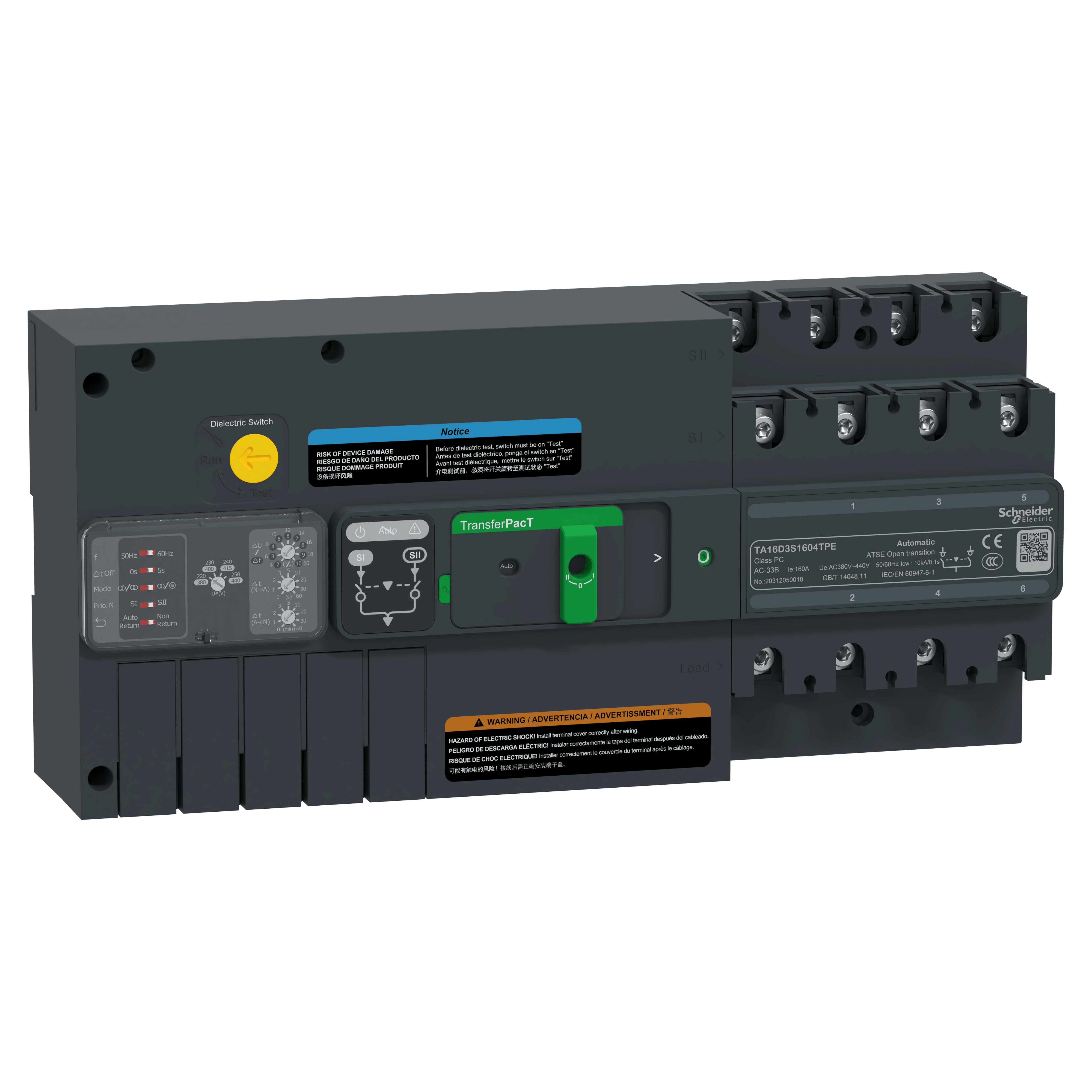 SCHNEIDER ELECTRIC - TransferPacT automatic 160A 400V 3P
