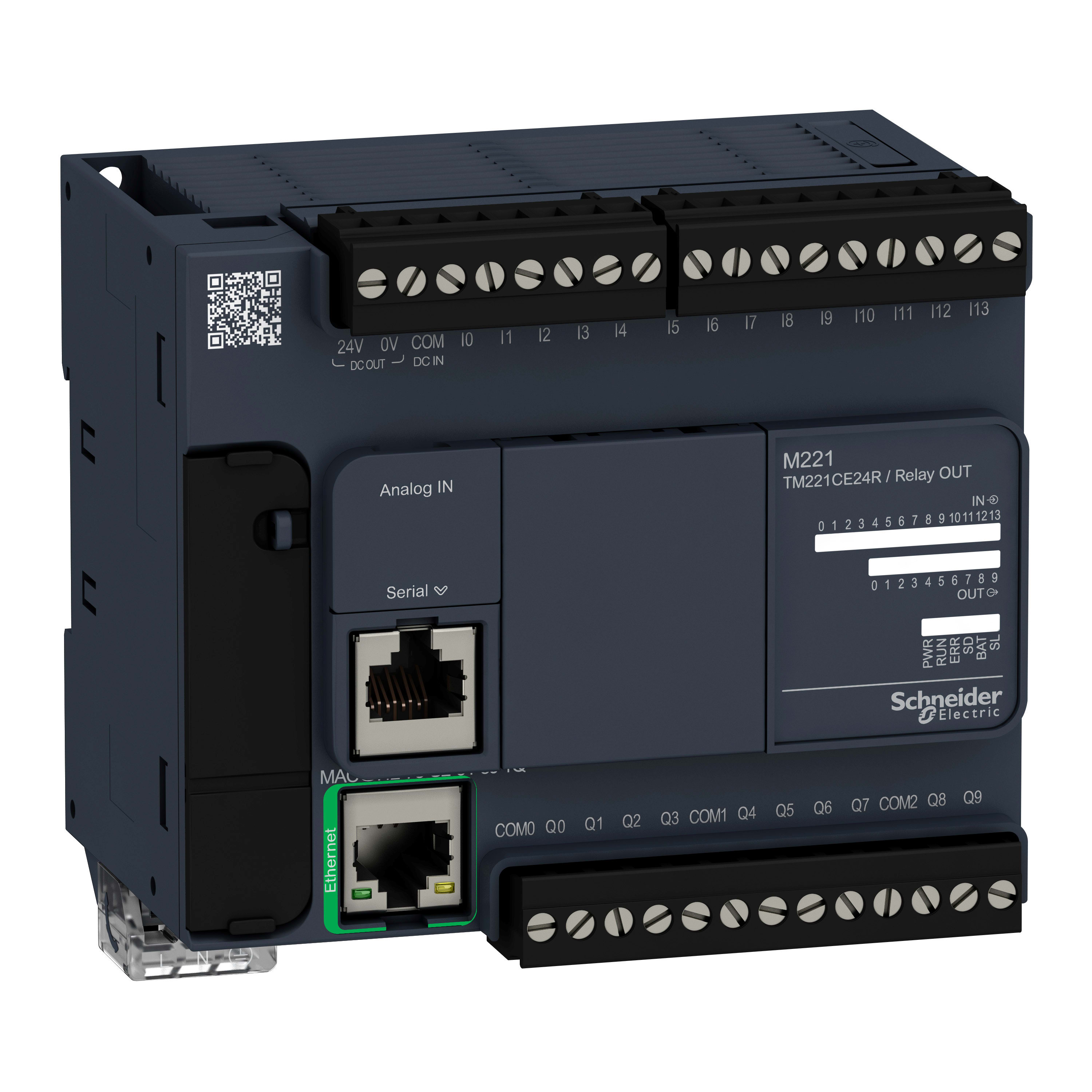 SCHNEIDER ELECTRIC - Controllore M221 24 I/O relè, Ethernet TM221CE24R