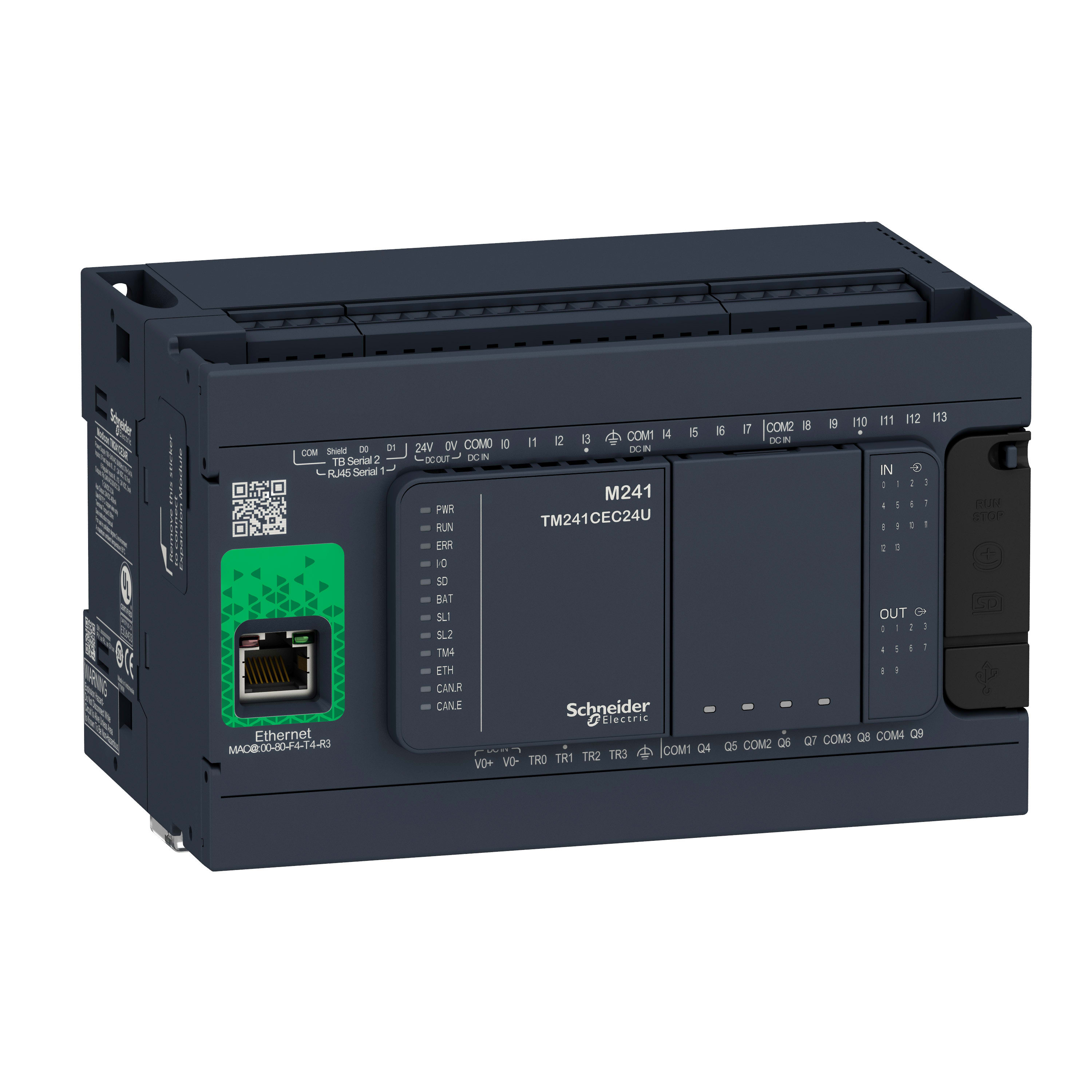 SCHNEIDER ELECTRIC - Controllore M241 24 I/O relè, Ethernet TM241CE24R