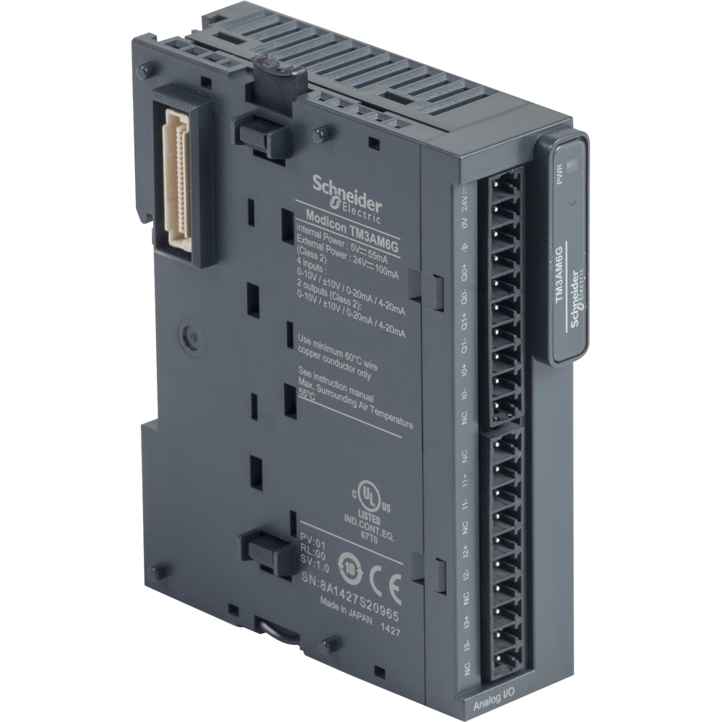 SCHNEIDER ELECTRIC - Modulo TM3 - 4 input analogici e 2 output analogiche, molla TM3AM6G