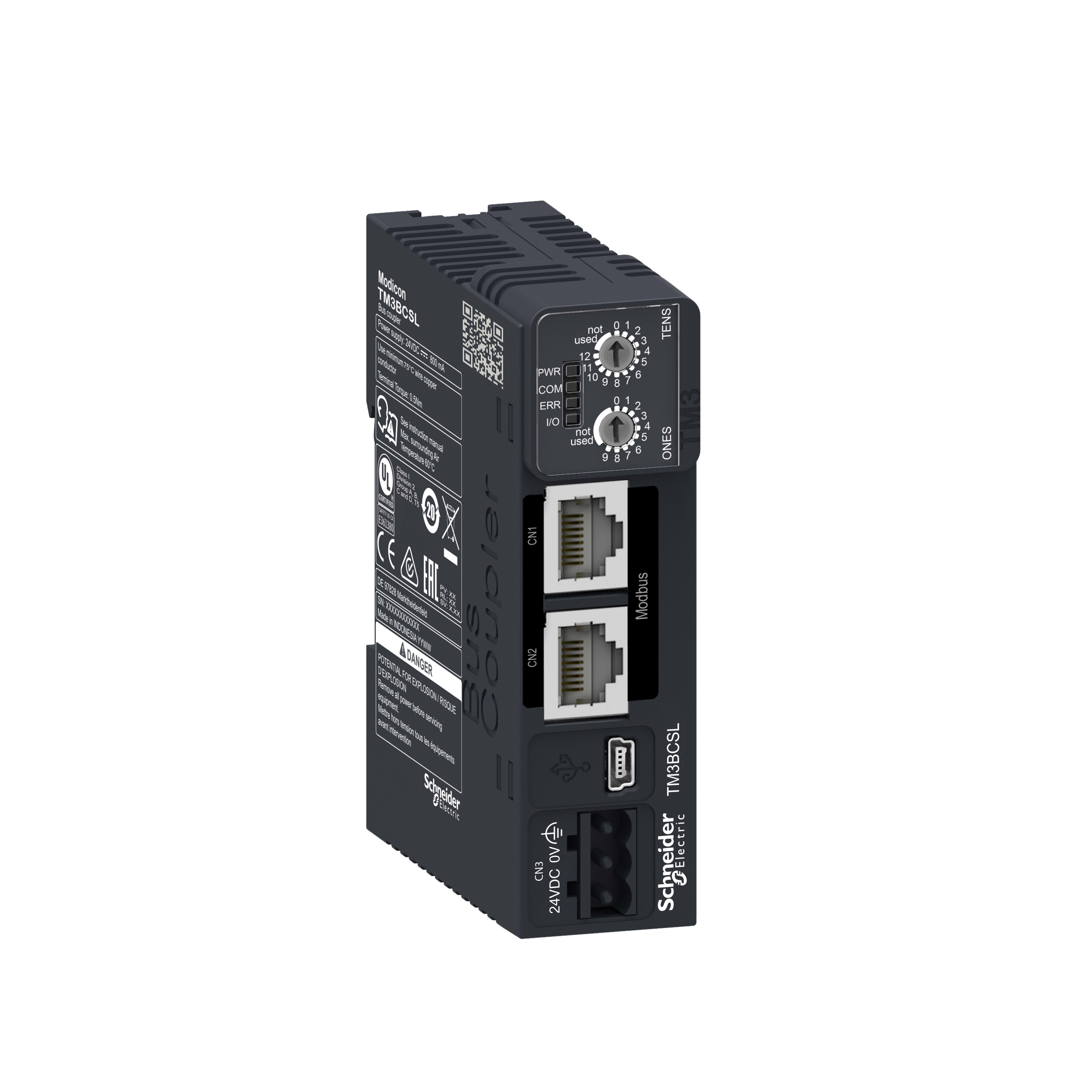 SCHNEIDER ELECTRIC - IP20 I/O Distributed Optimized TM3 Bus Coupler Module Serial Line Interface TM3BCSL