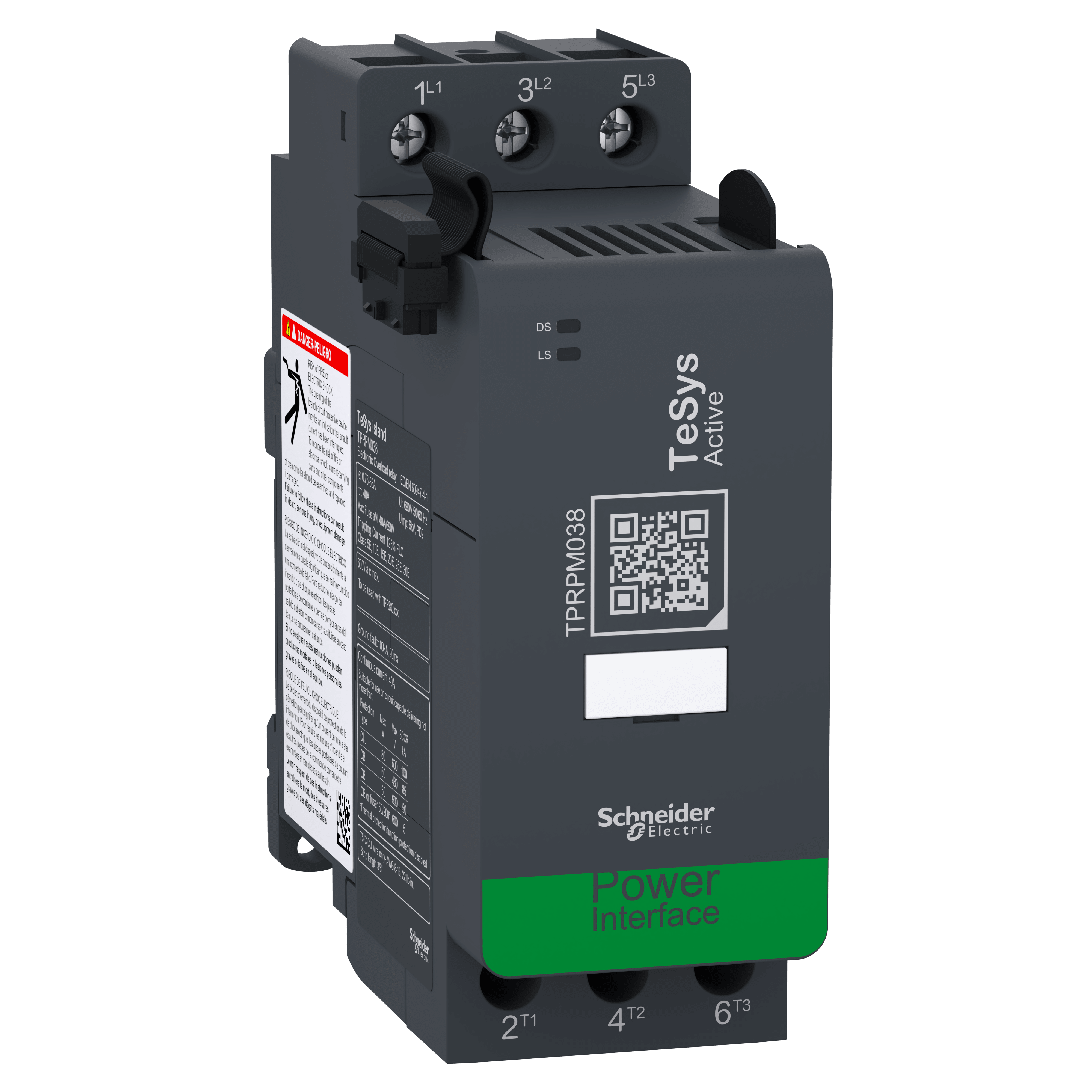 SCHNEIDER ELECTRIC - Modulo interfaccia di potenza, TeSys island, 38 A, 18.5 kW, 20 hp