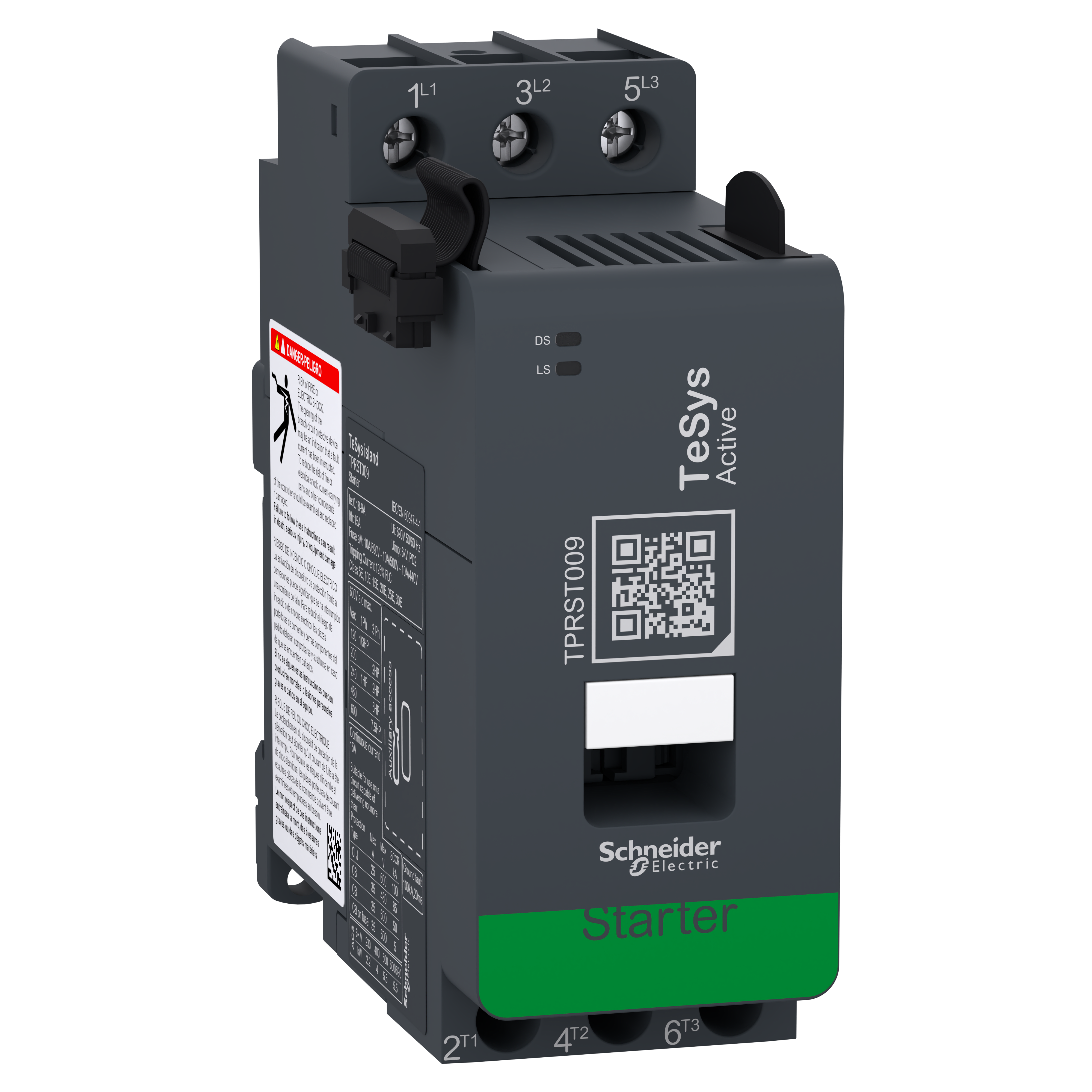 SCHNEIDER ELECTRIC - Starter, TeSys island, 9 A, 4 kW, 5 hp