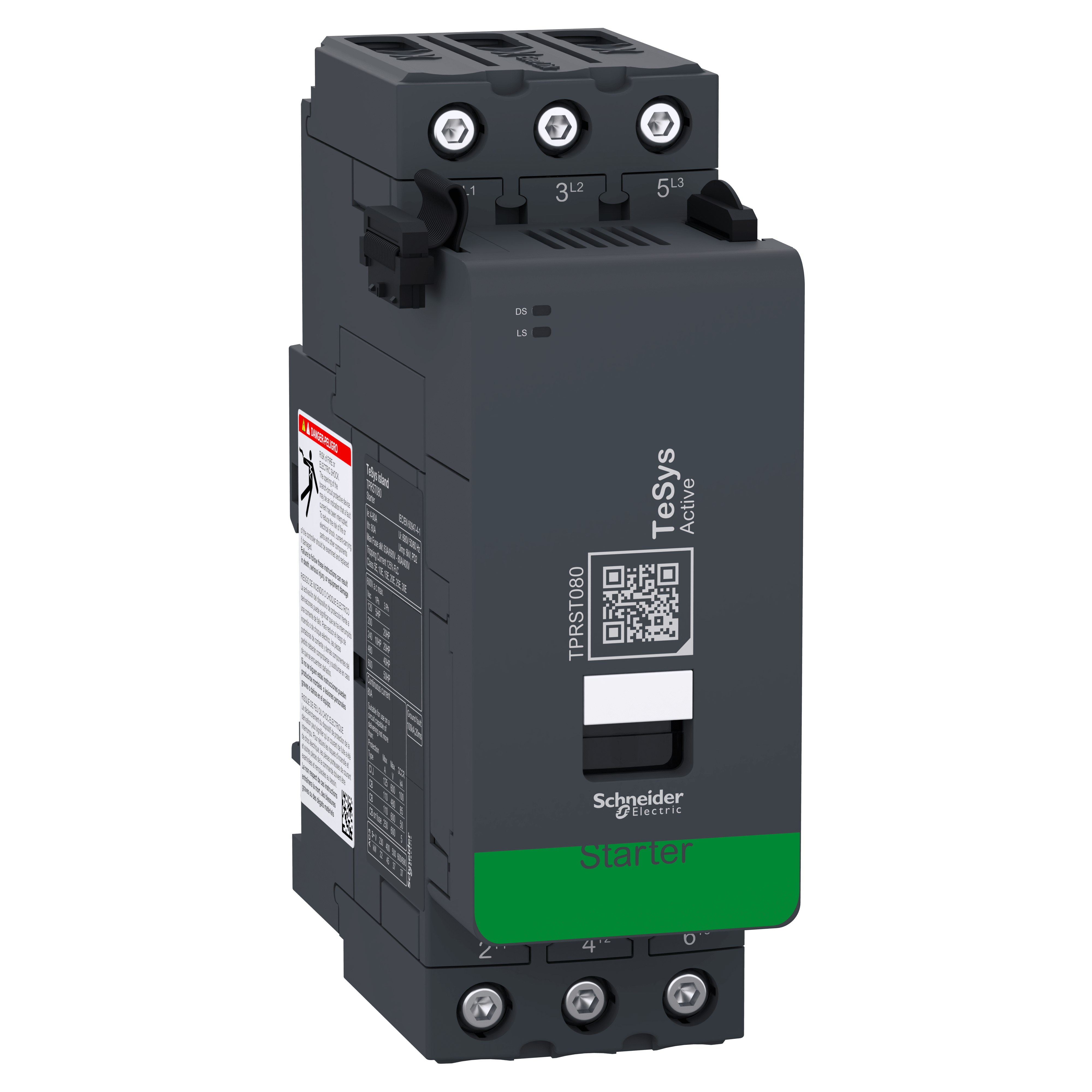 SCHNEIDER ELECTRIC - Starter, TeSys island, 80 A, 37 kW, 50 hp