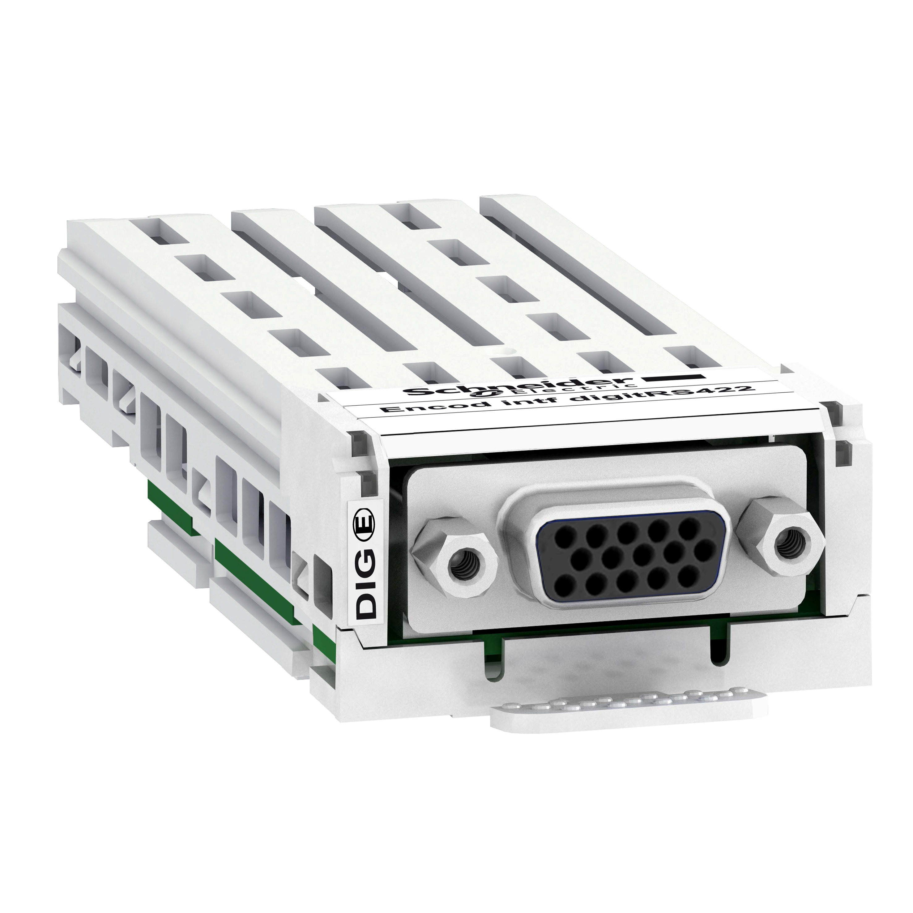 SCHNEIDER ELECTRIC - modulo di interfaccia encoder digitale, Altivar, da 5 a 24 V, con compatibilità RS422, 1 connettore femmina SUB D15 ad alta densità
