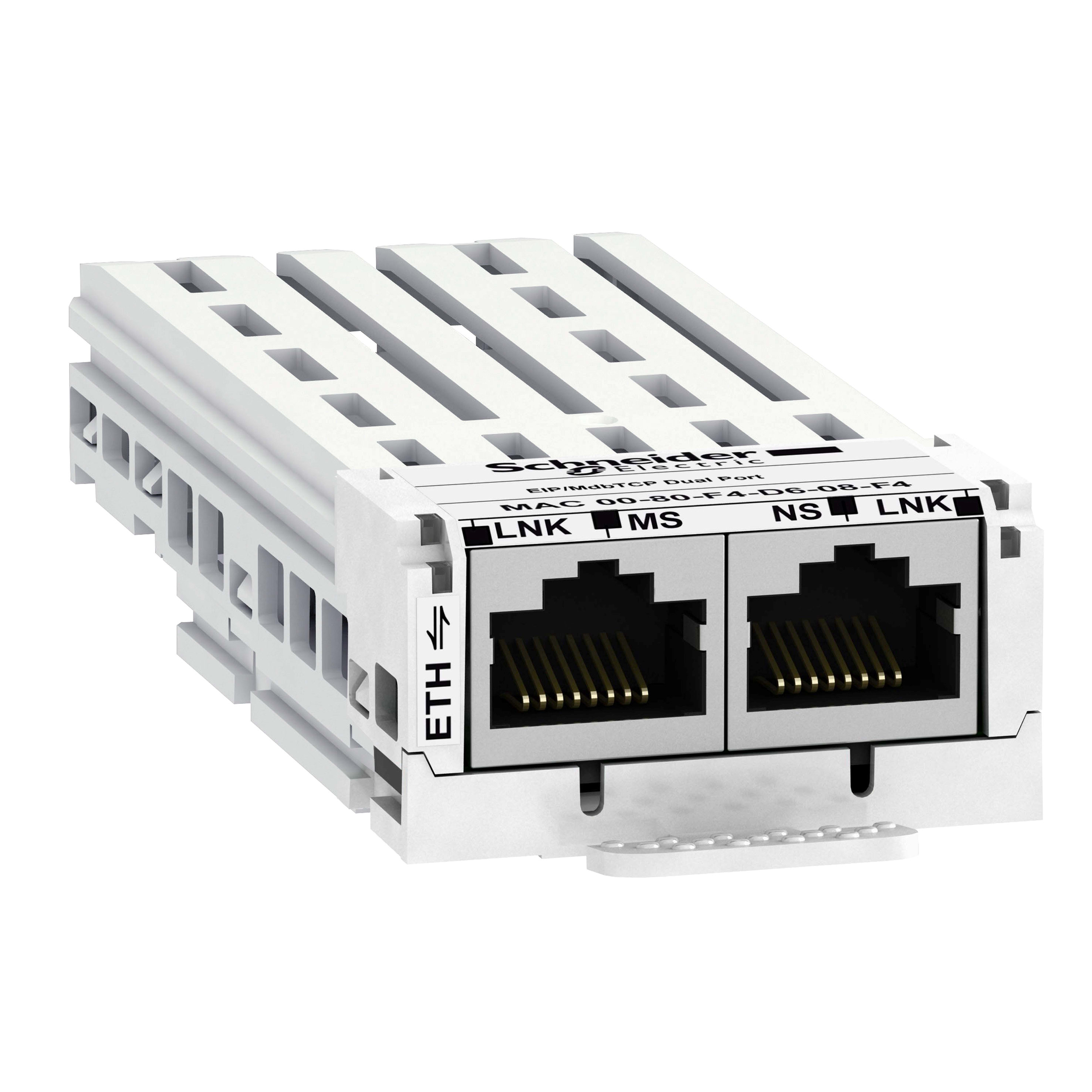 SCHNEIDER ELECTRIC - Modulo di comunicazione EtherNet IP Modbus TCP, 10 o 100 Mbps, 2 connettori RJ45 VW3A3720