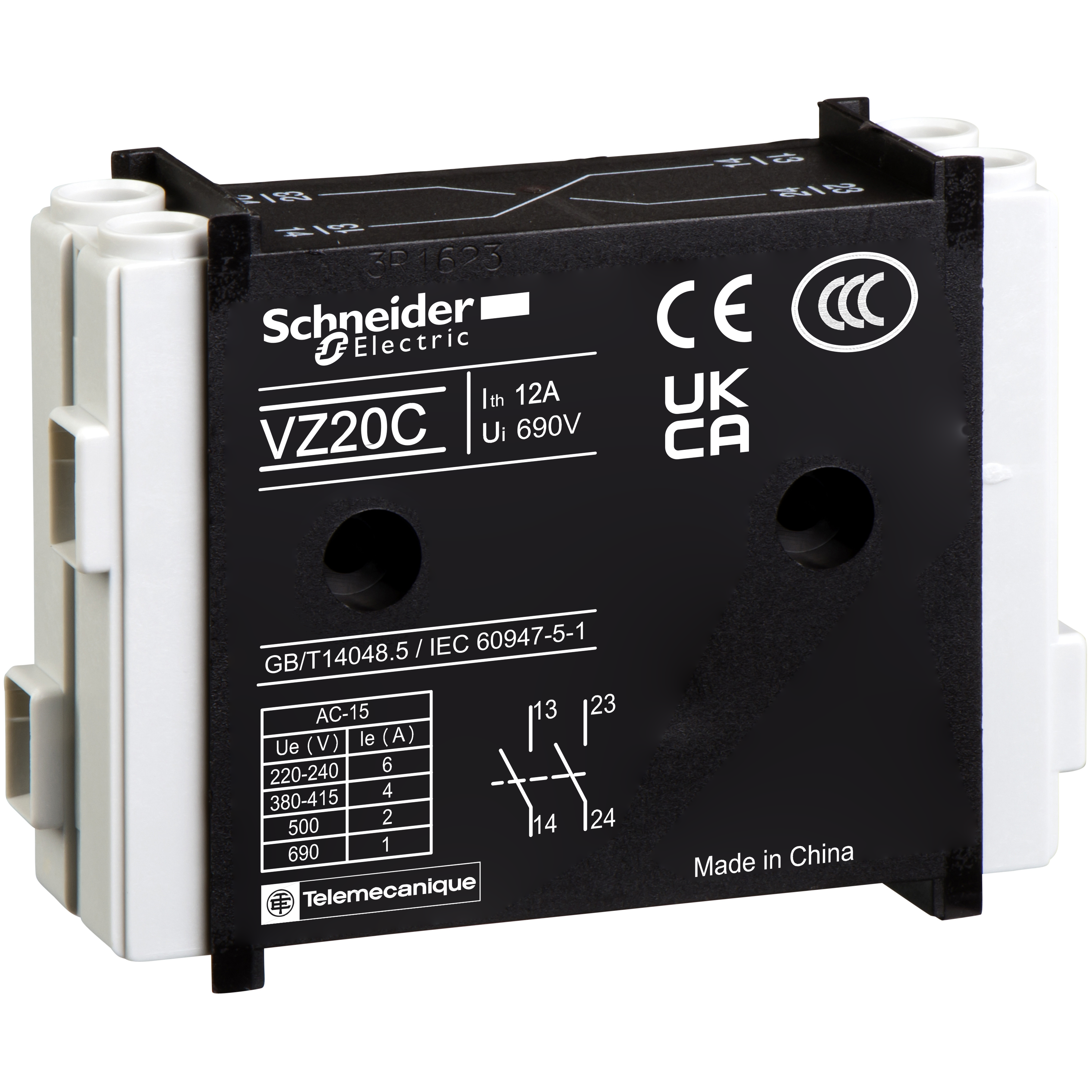 SCHNEIDER ELECTRIC - Blocco contatti ausiliari - Vario - 1NO + 1NO