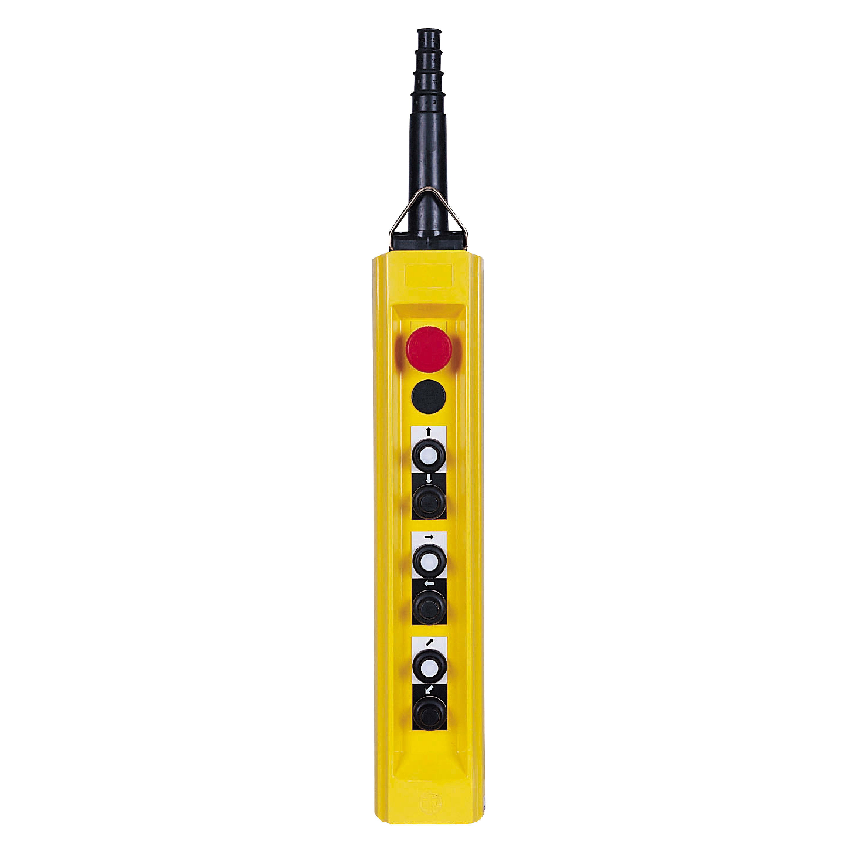 SCHNEIDER ELECTRIC - Pulsantiera pensile, Harmony XAC, plastica, gialla, 20 A, 6 pulsanti, 1 arresto di emergenza, per cavo da 10 a 22 mm XACB6933