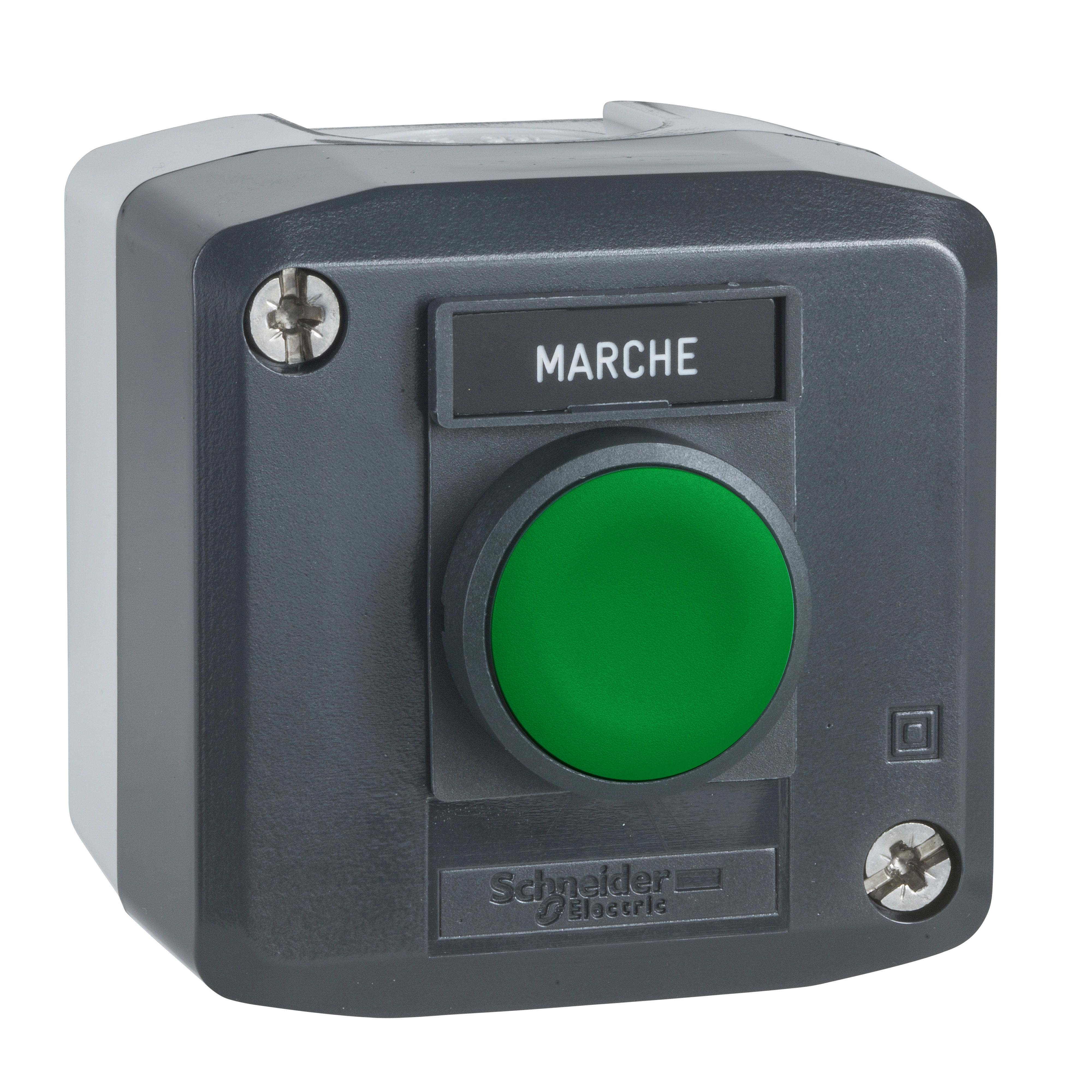 SCHNEIDER ELECTRIC - Pulsantiera XAL-D - funzione marcia o arresto - 1 NO "marche" XALD101