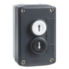 SCHNEIDER ELECTRIC - Pulsantiera, Harmony, in plastica, grigio scuro, 1 a filo ghiera con marcatura FRECCIA SU 1 a filo ghiera GIÙ, 22 mm, ad impulso, UL CSA XALD222H7