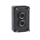 SCHNEIDER ELECTRIC - Pulsantiera completa, Harmony XALD, grigio scuro, pulsante bianco a filo ghiera/nero, 22 mm, 1NO + 1NC