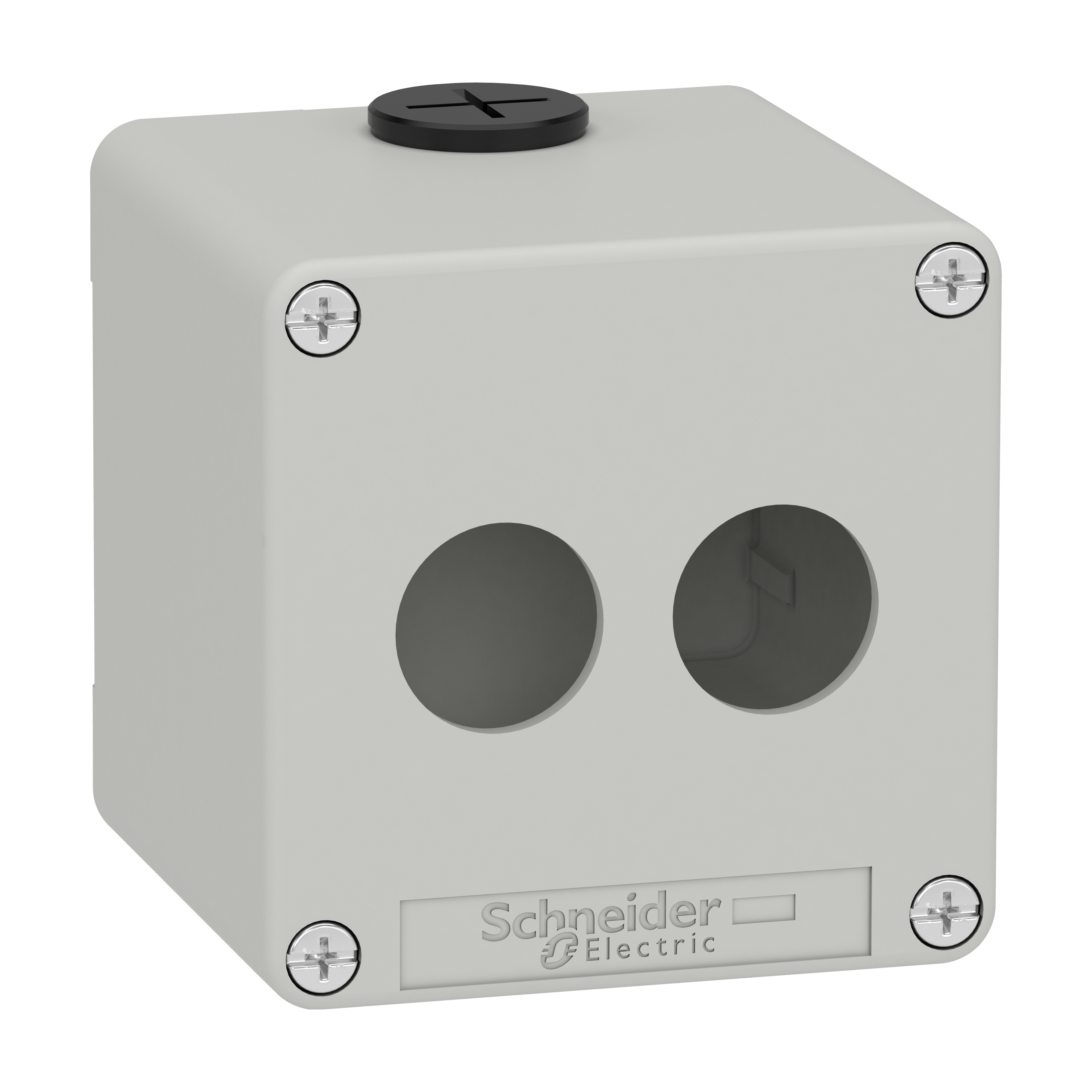 SCHNEIDER ELECTRIC - Pulsantiera in metallo grigia M20 2 fori 22MM 80X80X77 UL CSA
