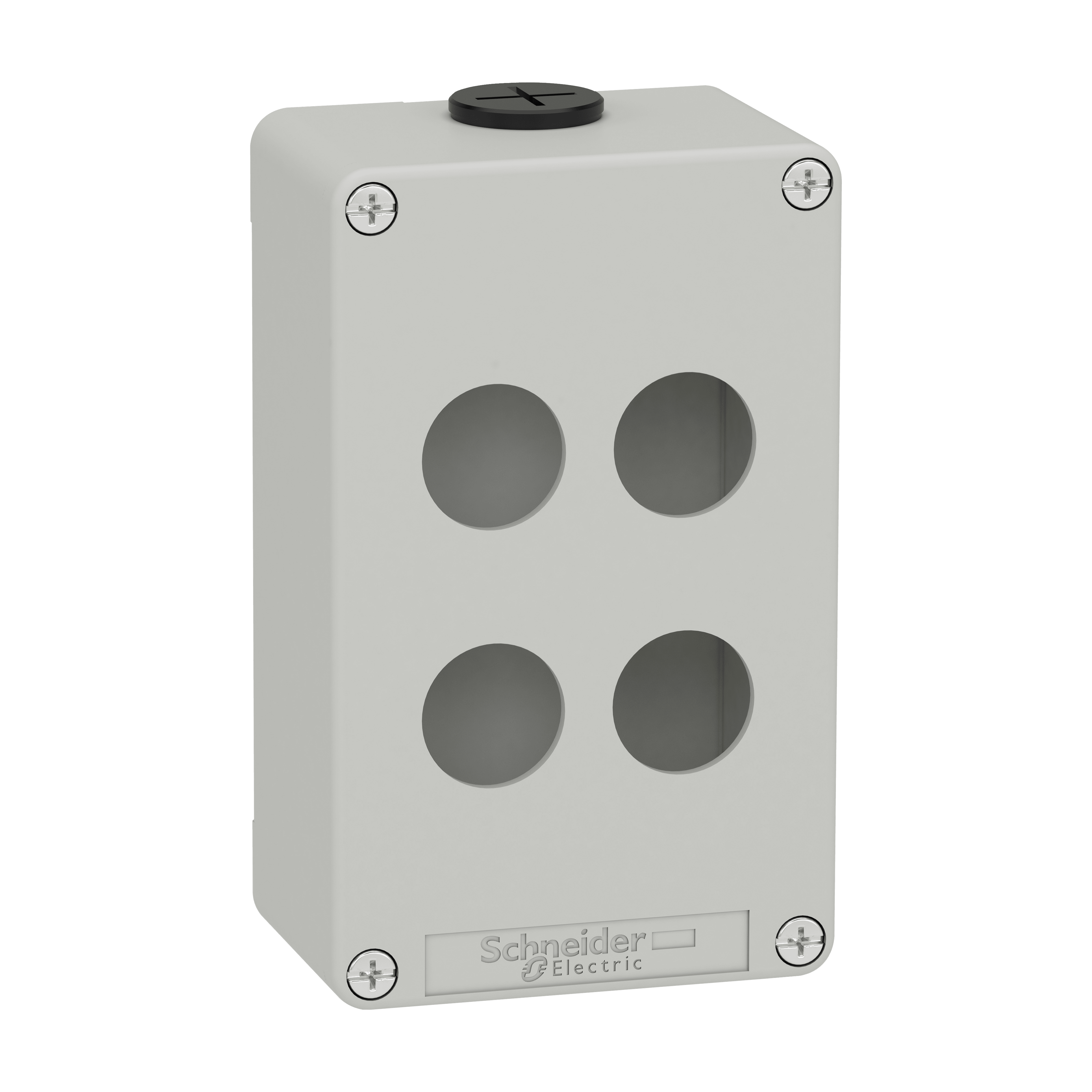 SCHNEIDER ELECTRIC - Pulsantiera in metallo grigia M20 4 fori 22MM 80X130X51,5 UL CSA