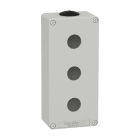 SCHNEIDER ELECTRIC - Pulsantiera in metallo grigia M25 3 fori 22MM 80X175X51,5 UL CSA