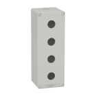 SCHNEIDER ELECTRIC - Pulsantiera in metallo grigia M25 4 fori 22MM 80X220X77 UL CSA