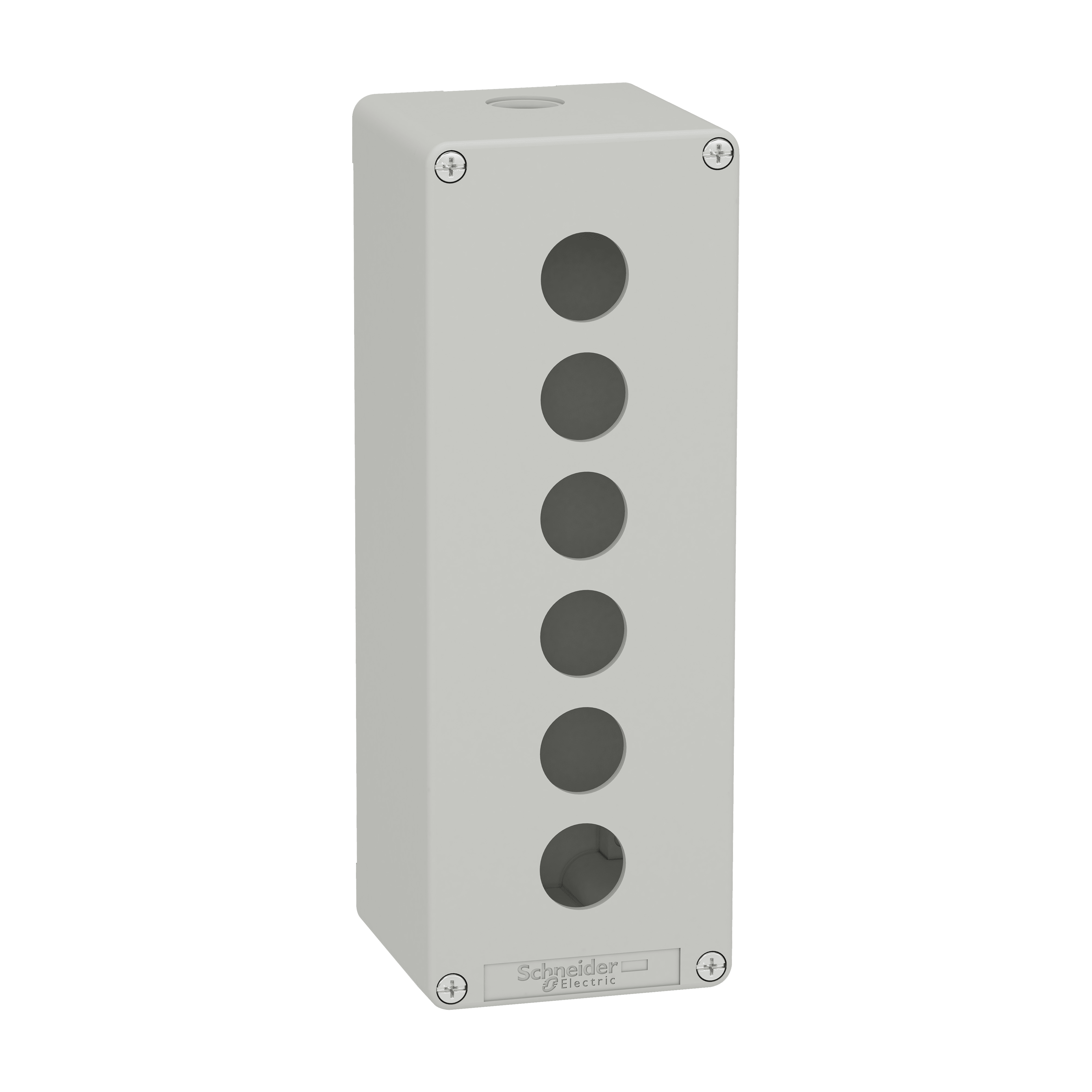 SCHNEIDER ELECTRIC - Pulsantiera in metallo grigia M25 6 fori 22MM 80X220X77 UL CSA