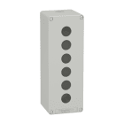 SCHNEIDER ELECTRIC - Pulsantiera in metallo grigia M25 6 fori 22MM 80X220X77 UL CSA XAPD4506