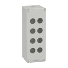 SCHNEIDER ELECTRIC - Pulsantiera in metallo grigia M25 8 fori 22MM 80X220X77 UL CSA XAPD4508