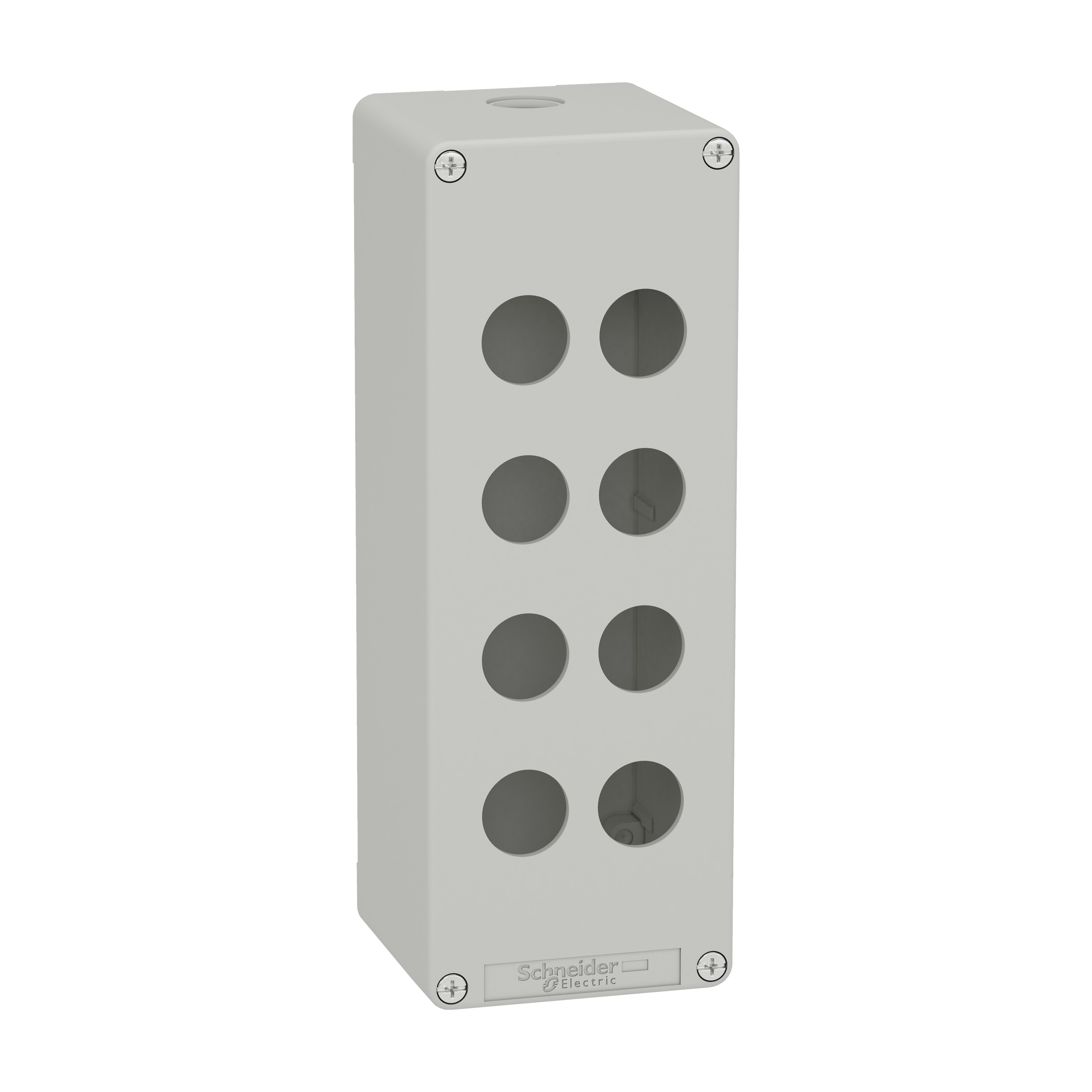 SCHNEIDER ELECTRIC - Pulsantiera in metallo grigia M25 8 fori 22MM 80X220X77 UL CSA