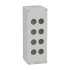 SCHNEIDER ELECTRIC - Pulsantiera in metallo grigia M25 8 fori 22MM 80X220X77 UL CSA