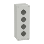 SCHNEIDER ELECTRIC - Pulsantiera in metallo grigia M25 4 fori 30MM 80X220X77 UL CSA