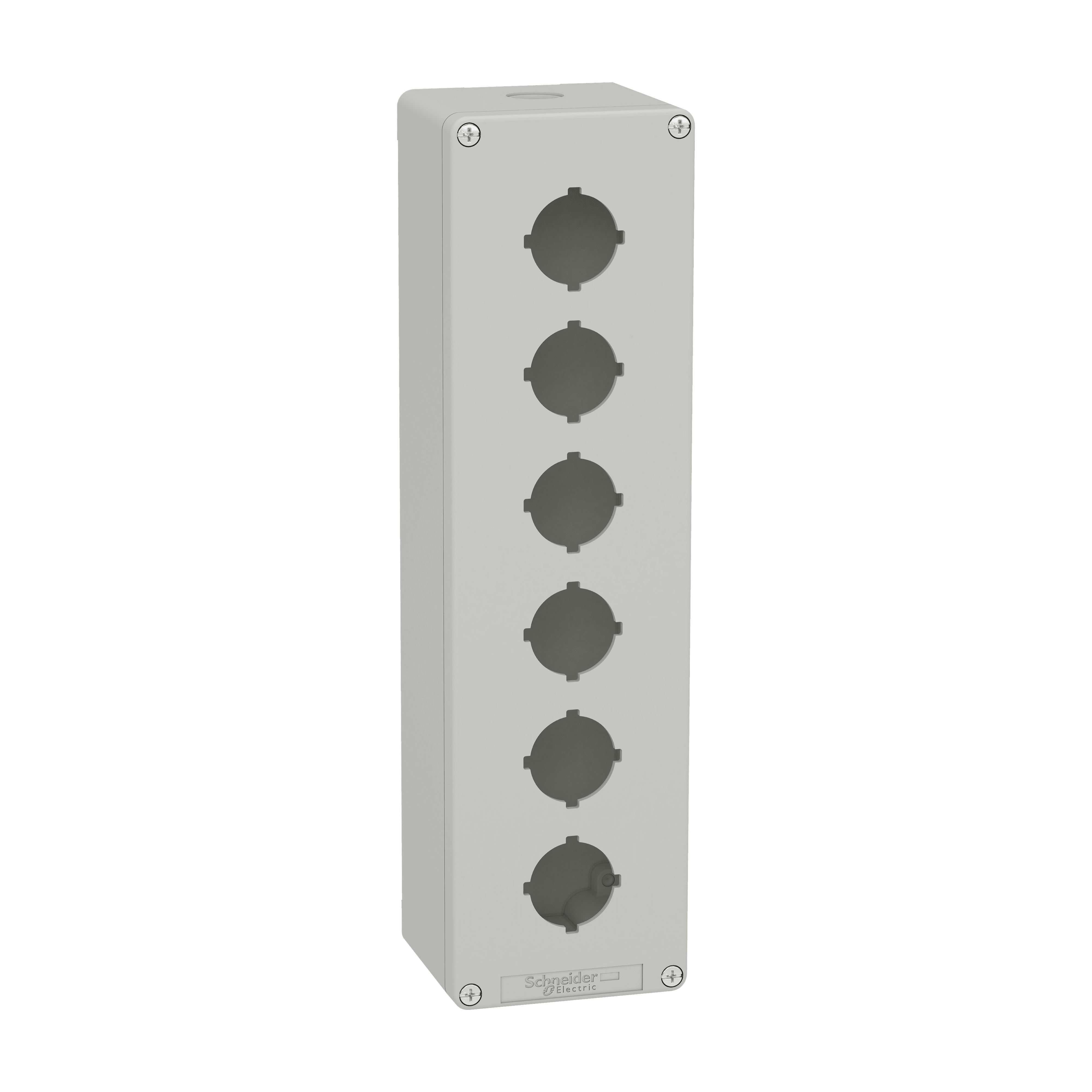 SCHNEIDER ELECTRIC - Pulsantiera in metallo grigia  M32 6 fori 30MM  80X310X77 UL CSA XAPD5606