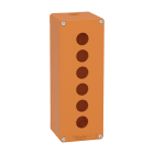 SCHNEIDER ELECTRIC - Pulsantiera vuota arancio M25 6 fori 22MM 80X220X77 UL CSA