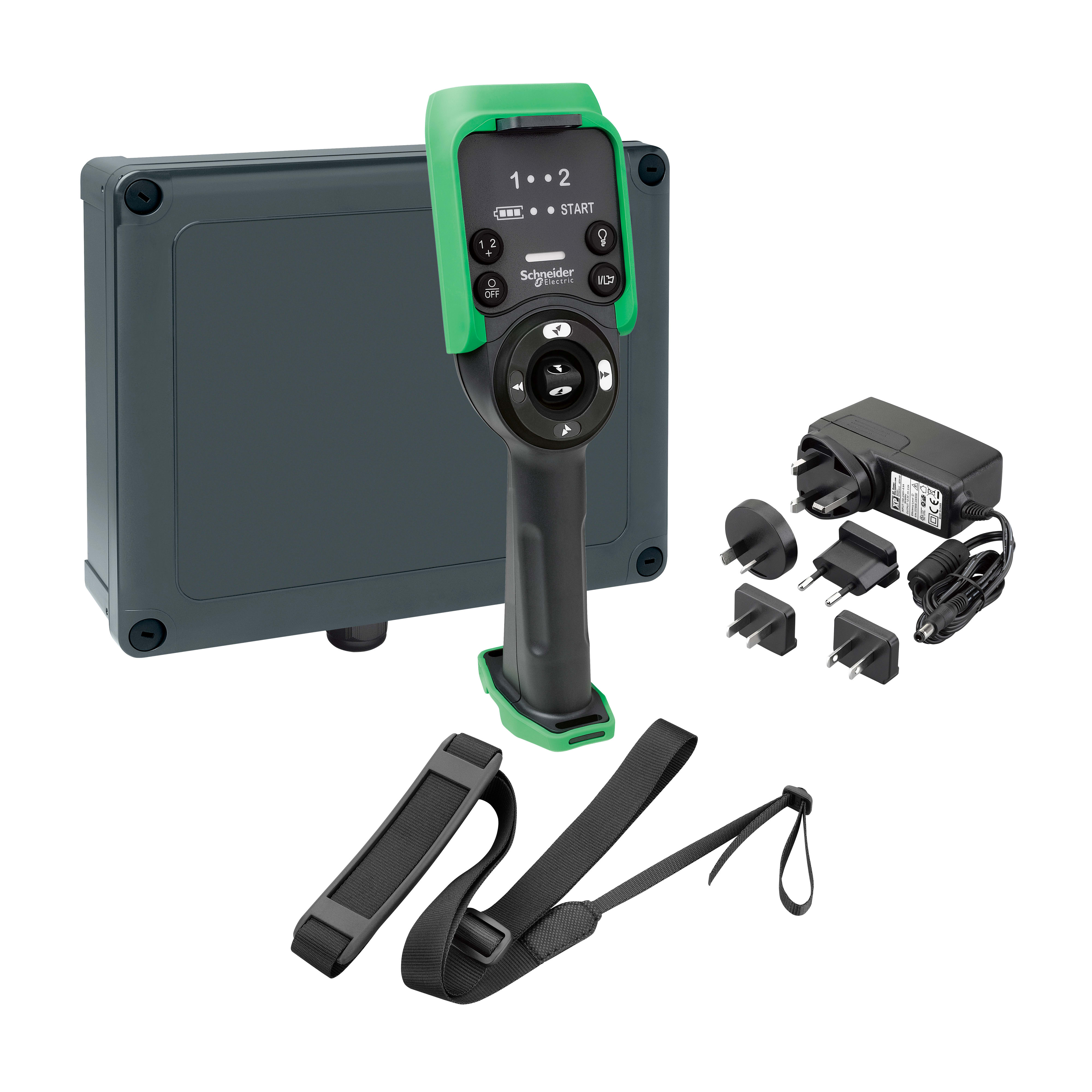 SCHNEIDER ELECTRIC - Kit XARS8L12W + caricabatteria + tracolla + cavo USB/RJ45 + software config