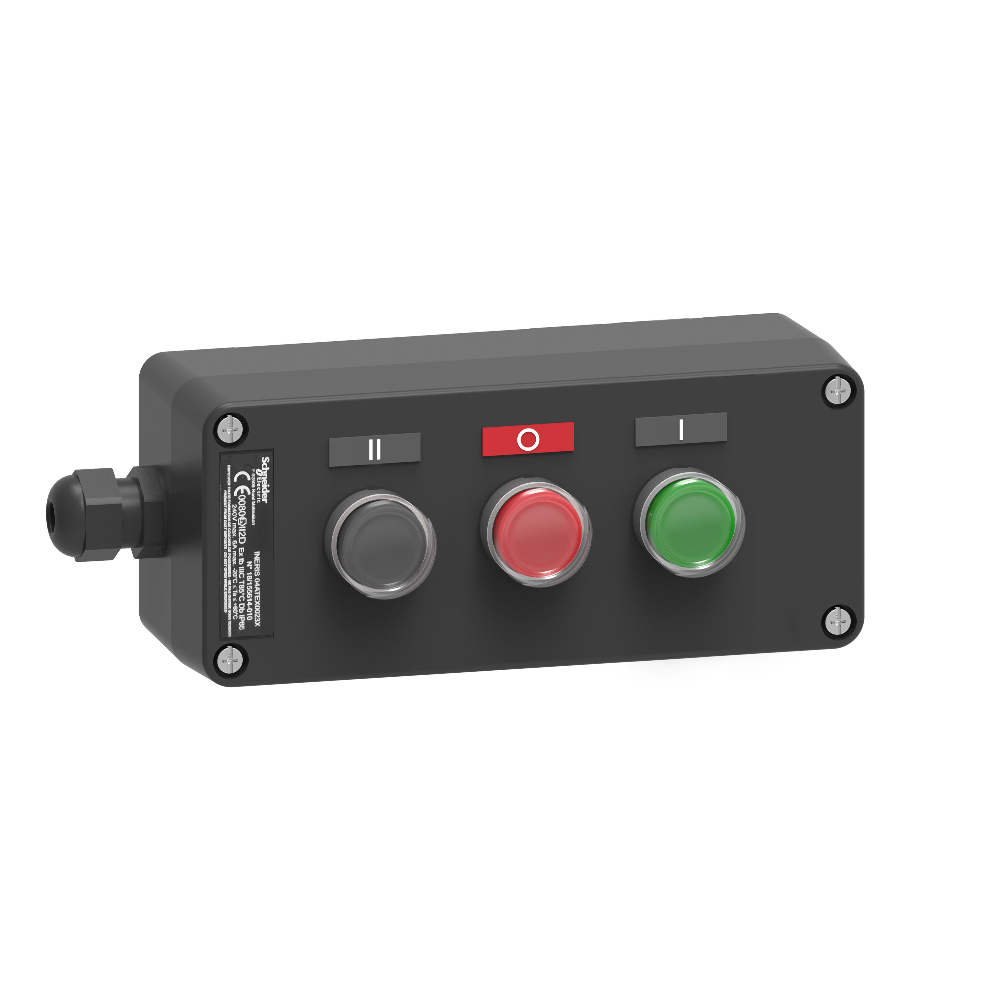 SCHNEIDER ELECTRIC - Pulsantiera - XAW-G - plastica - 1 NO - verde - tre funzioni