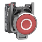 SCHNEIDER ELECTRIC - Pulsante, Harmony XB4, metallo, filoghiera, rosso, 22 mm, ad impulso, con marcatura in bianco O, 1 NC, contatti Push-in