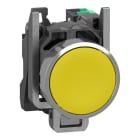 SCHNEIDER ELECTRIC - Pulsante, Harmony XB4, metallo, filoghiera, giallo, 22 mm, ad impulso, senza marcatura, 1 NO, contatti Push-in