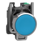 SCHNEIDER ELECTRIC - Pulsante, Harmony XB4, metallo, filoghiera, blu, 22 mm, ad impulso, senza marcatura, 1 NO, contatti Push-in