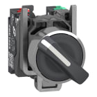 SCHNEIDER ELECTRIC - Selettore a leva, Harmony XB4, metallo, nero, 22 mm, 2 posizioni, fisso, NO + NC, contatti Push-in XB4BD255