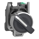 SCHNEIDER ELECTRIC - Selettore a leva, Harmony XB4, metallo, nero, 22 mm, 2 posizioni, ad impulso da destra a sinistra, 1 NO, Push-in