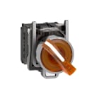 SCHNEIDER ELECTRIC - Selettore luminoso giallo Ø22 - 2 posizioni - 230Vac - 1NO+1NC- LED universale