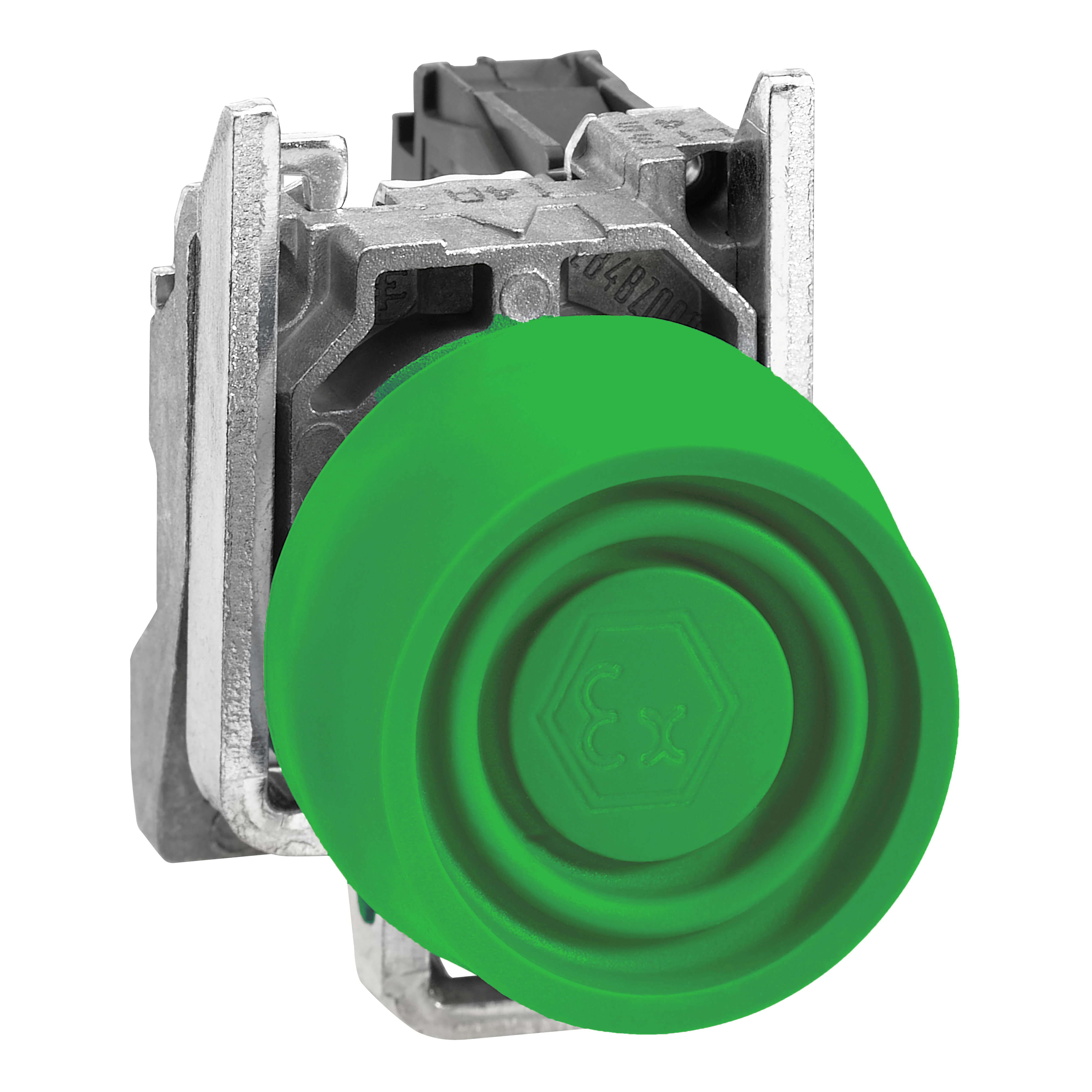 SCHNEIDER ELECTRIC - Pulsante verde Ø22 - ad impulso - 1 NO - ATEX