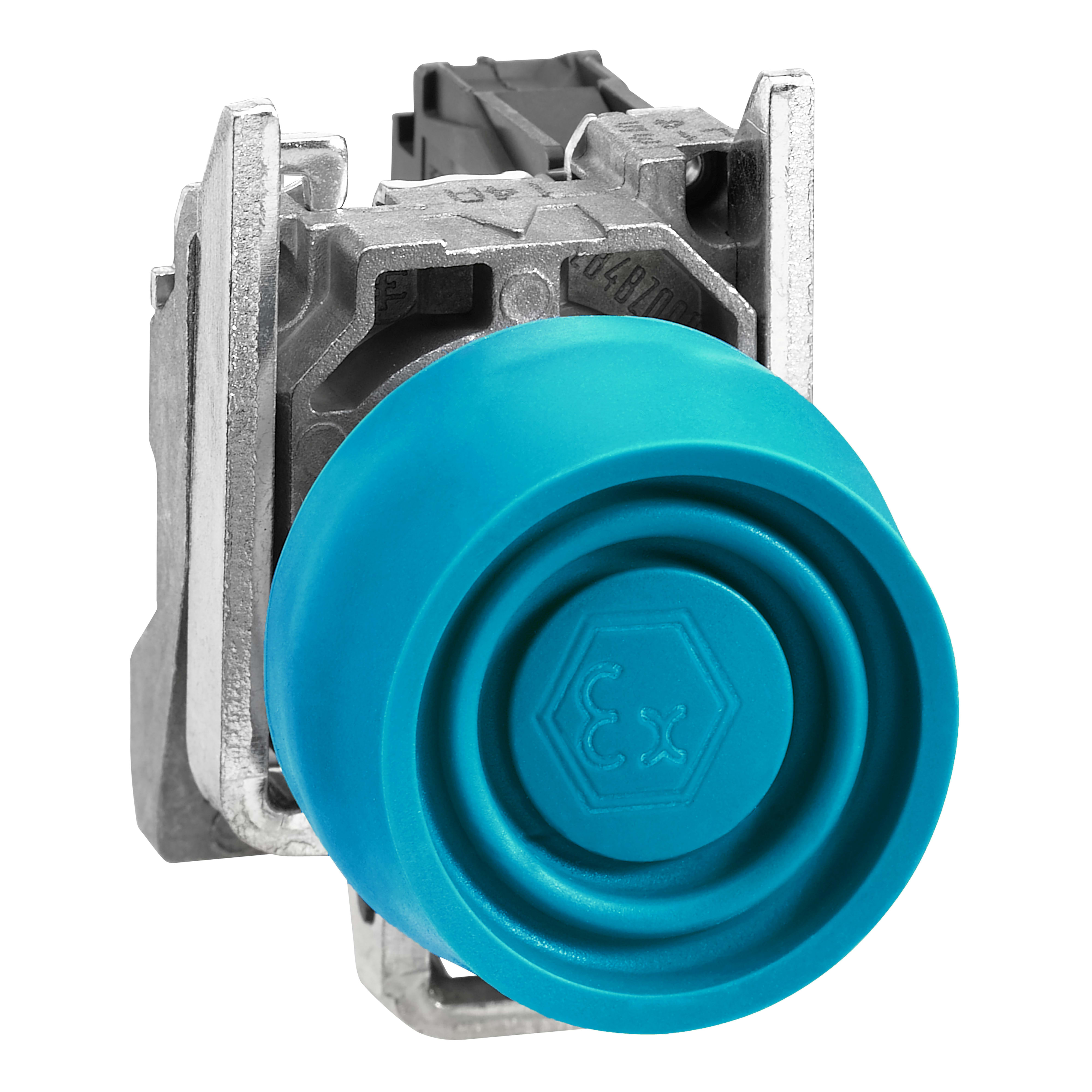 SCHNEIDER ELECTRIC - Pulsante blu Ø22 - ad impulso - 1 NO - ATEX