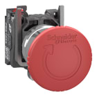 SCHNEIDER ELECTRIC - Pulsante arresto di emergenza, Harmony XB4, metallo, fungo rosso 40 mm, 22 mm, girare per sbloccare, 1NC, contatti Push-in