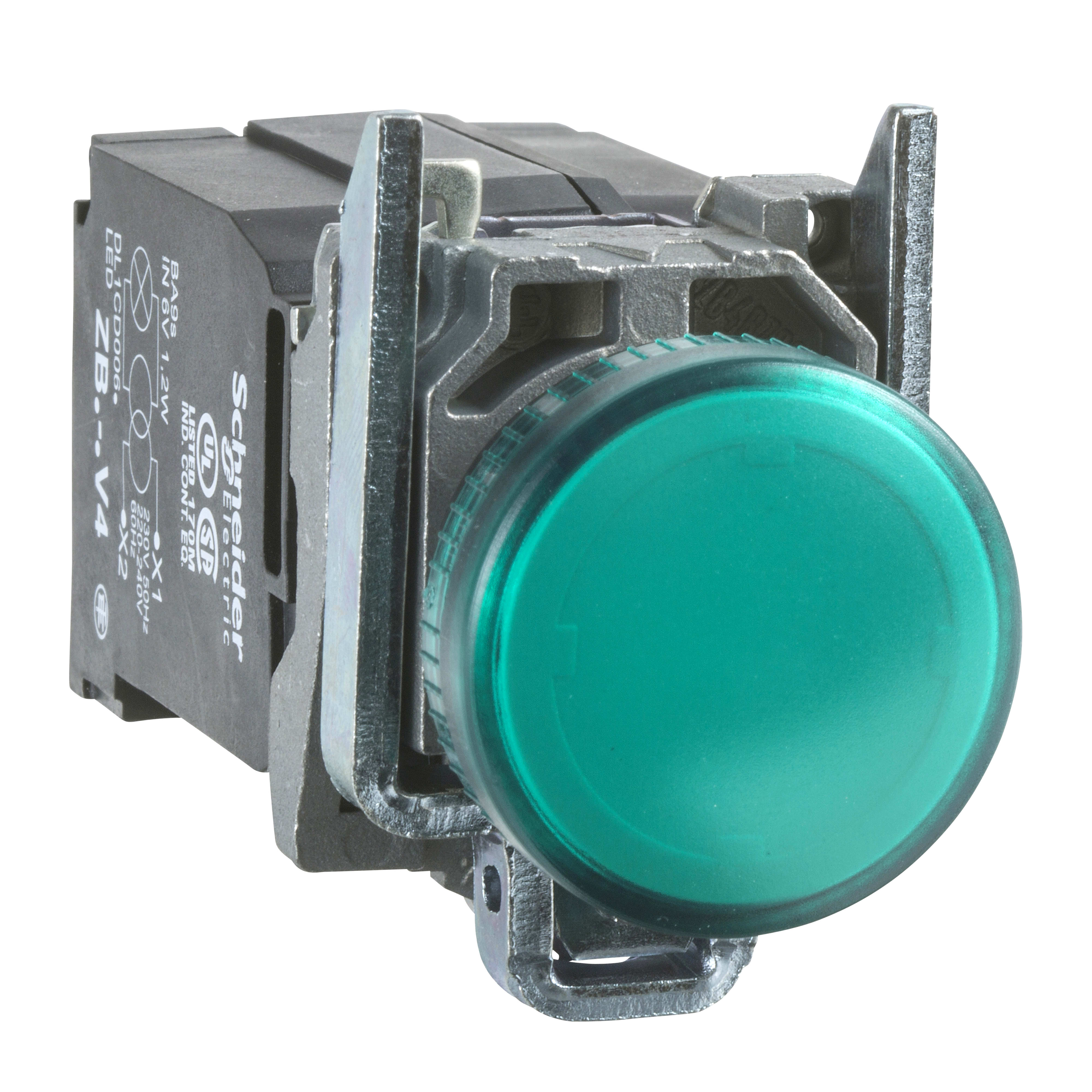 SCHNEIDER ELECTRIC - Lampada spia Ø22 - IP65 - verde - lampadina BA 9S - 230V
