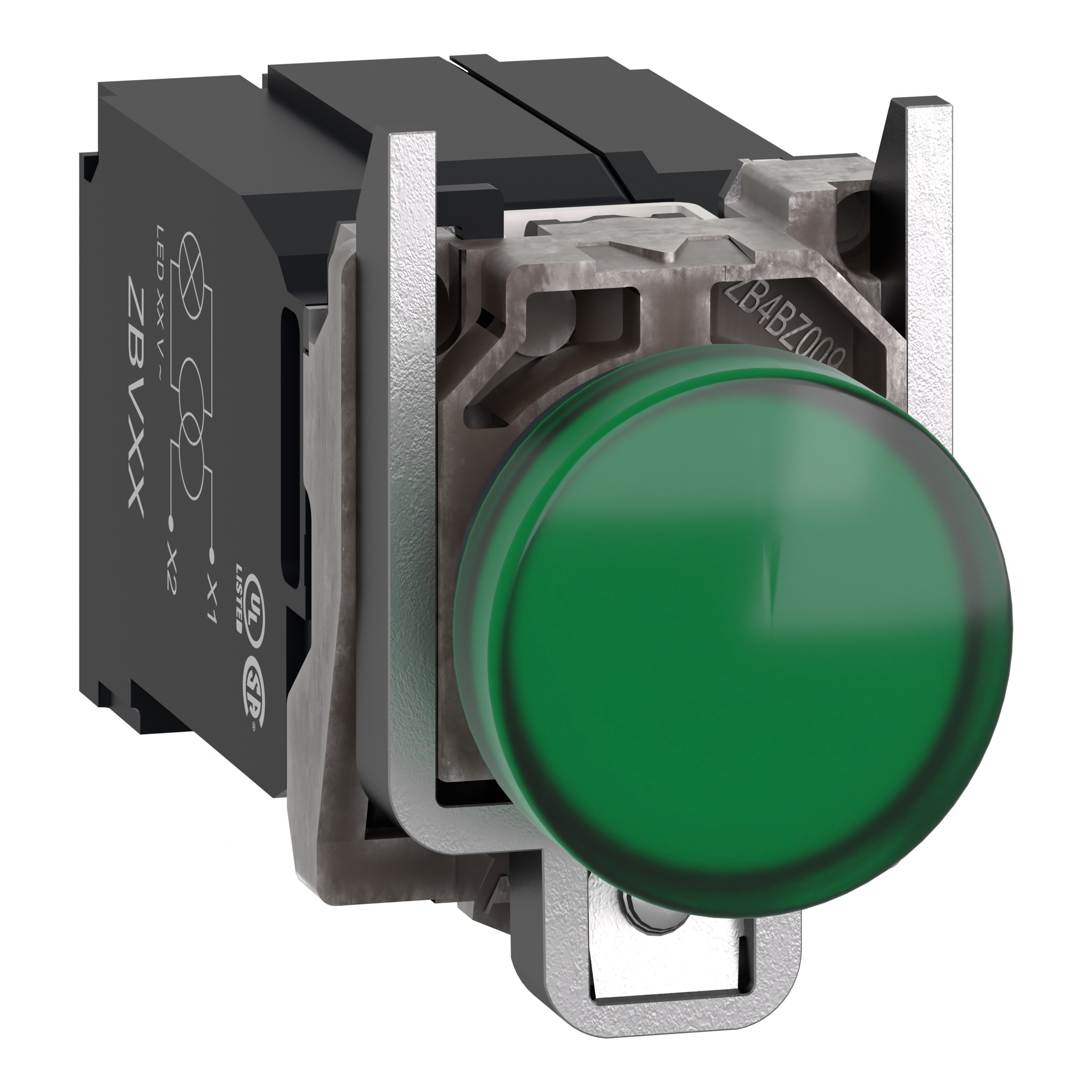 SCHNEIDER ELECTRIC - Lampada spia completa verde Ø22 con LED universale 400 Vac